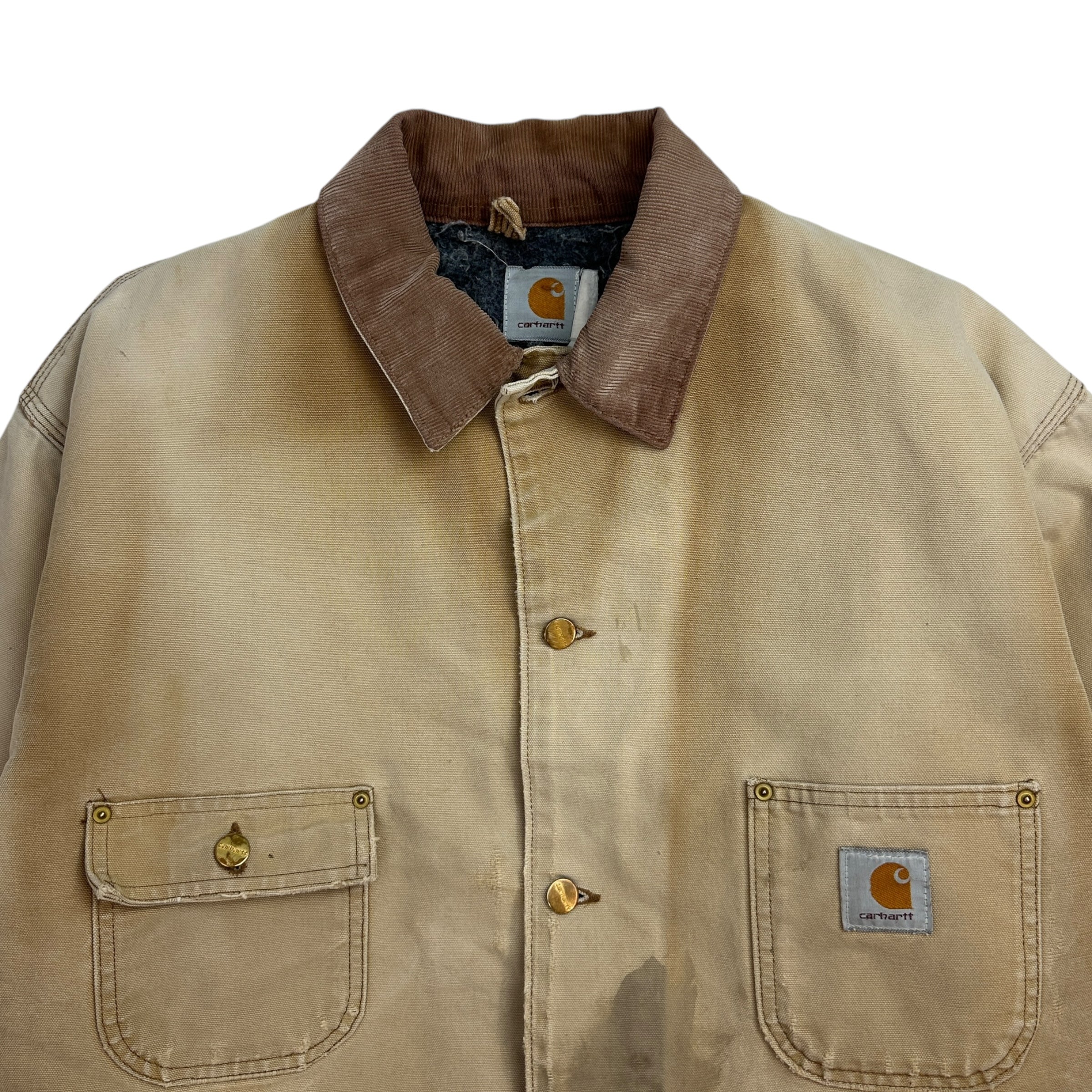 Vintage Carhartt Michigan Chore Coat Tan