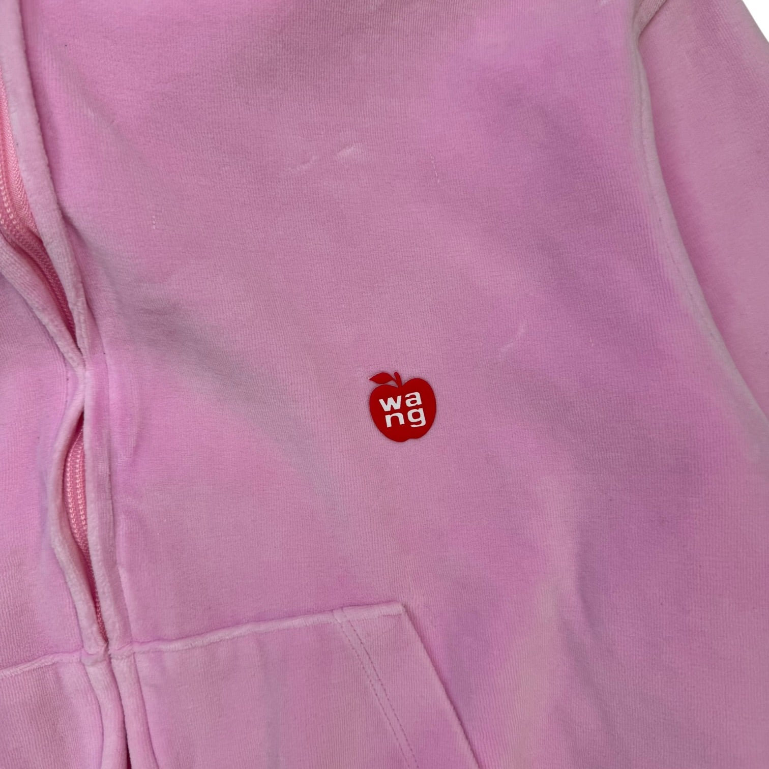 Alexander Wang FW23 Pink Apple Logo Hoodie Pink