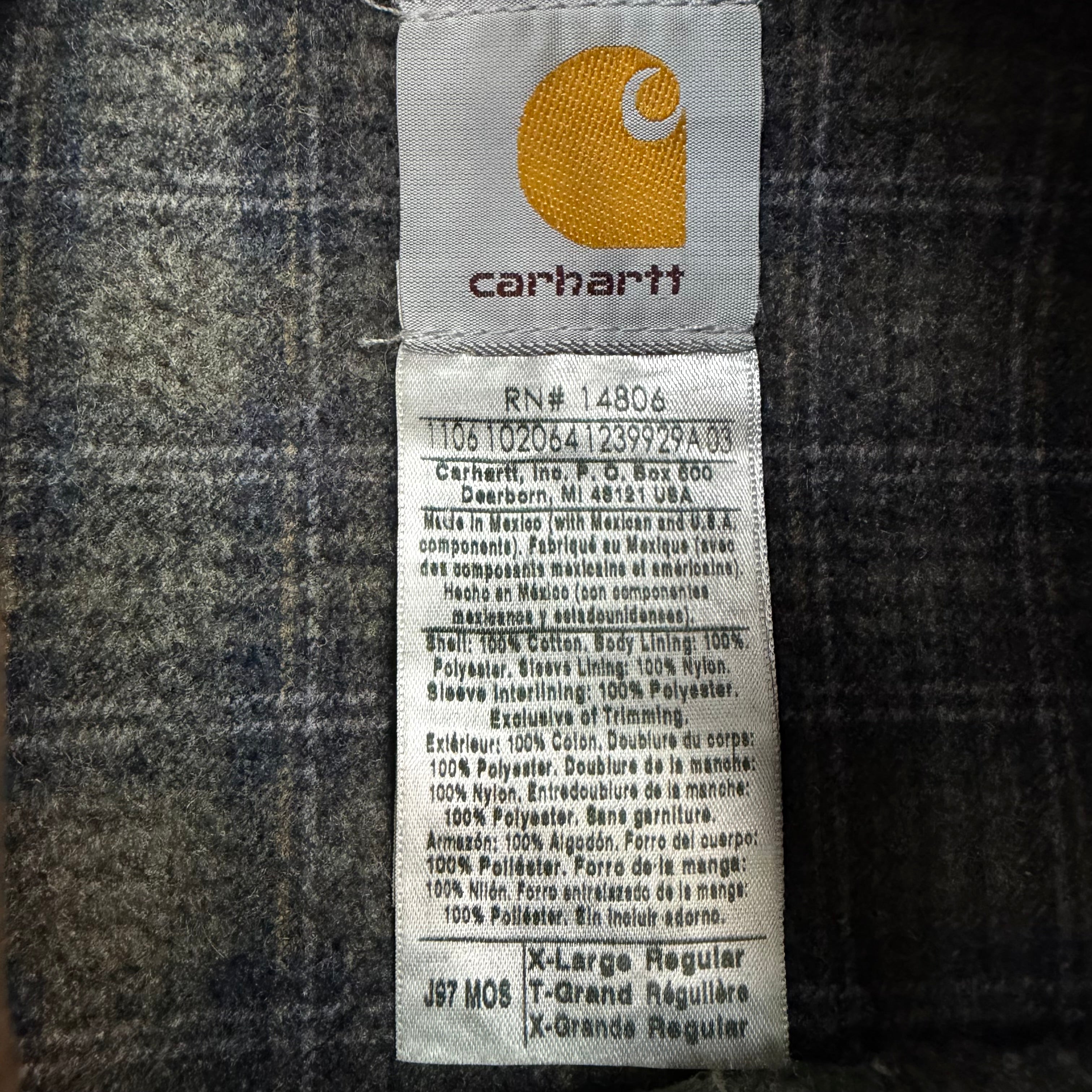Vintage Carhartt Blanket Lined Detroit Jacket Green