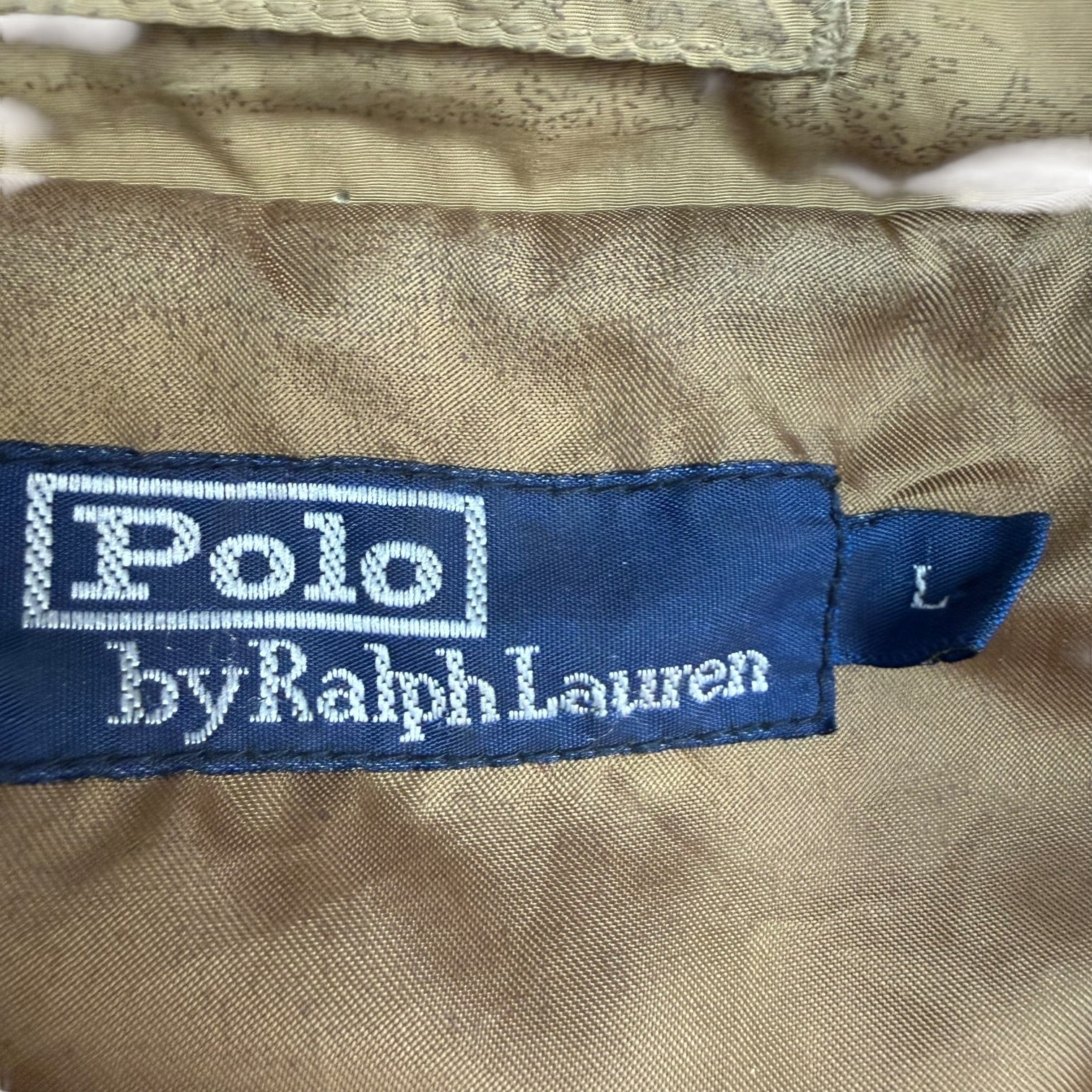 Vintage Polo Ralph Lauren Quilted Barn Jacket Tan