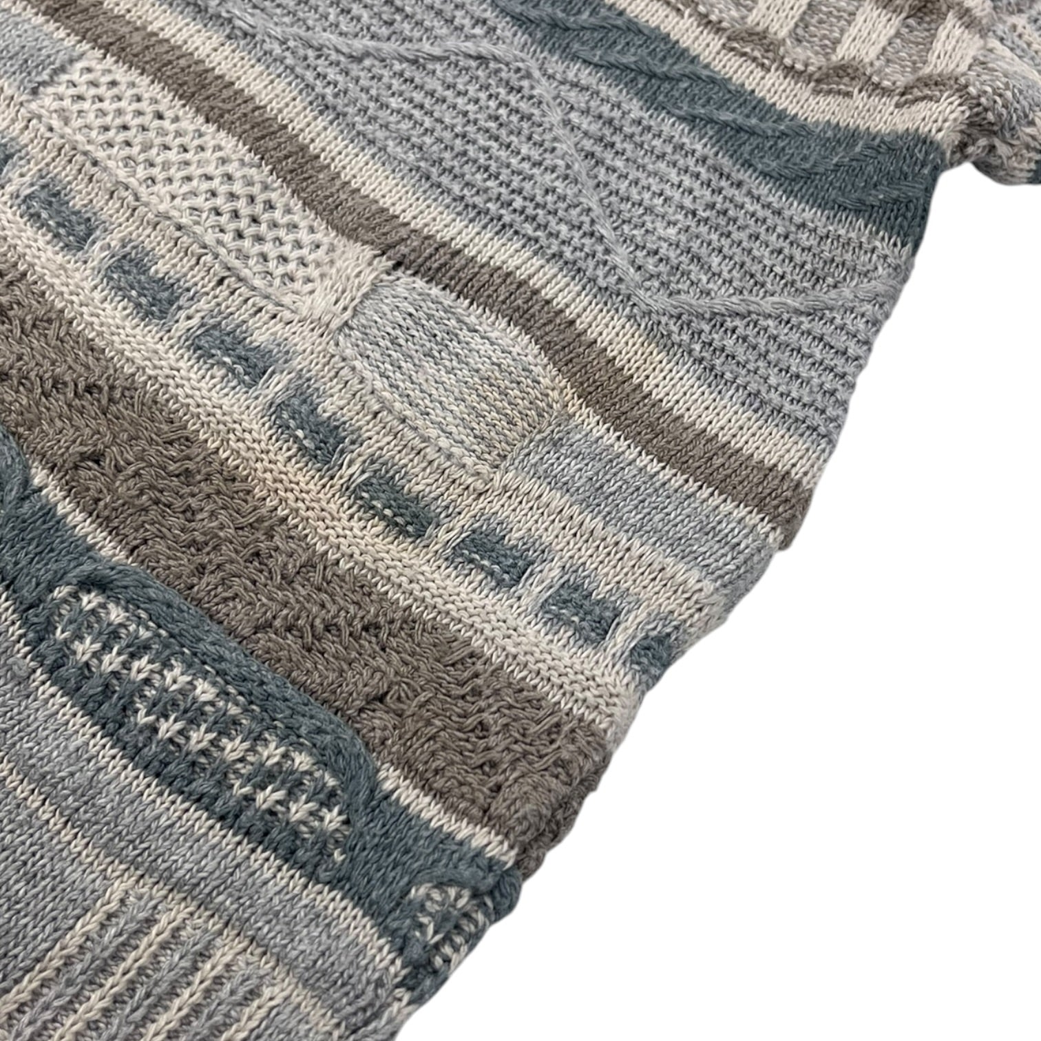Vintage Tom Hanson 3D Knit Soft Bluey Cremé