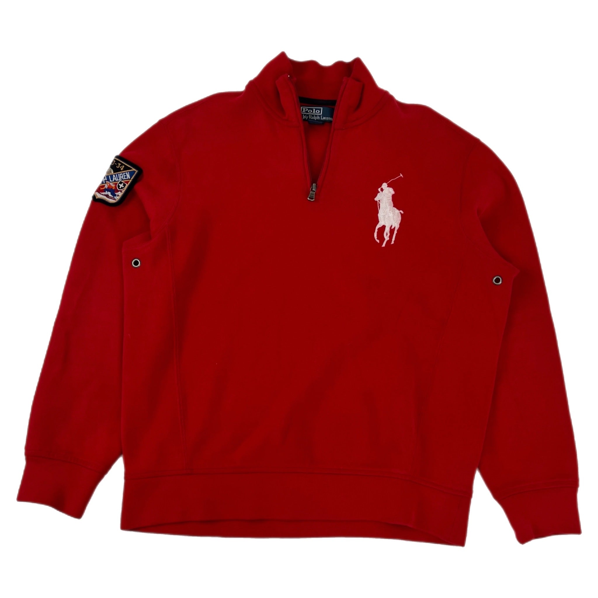 Vintage Polo Ralph Lauren Big Pony Quarter Zip Red