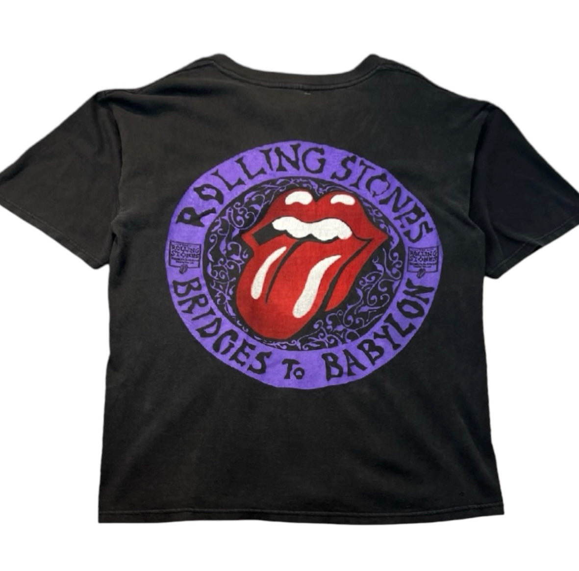 Vintage 1998 Rolling Stones Bridges To Babylon Tour Tee Black