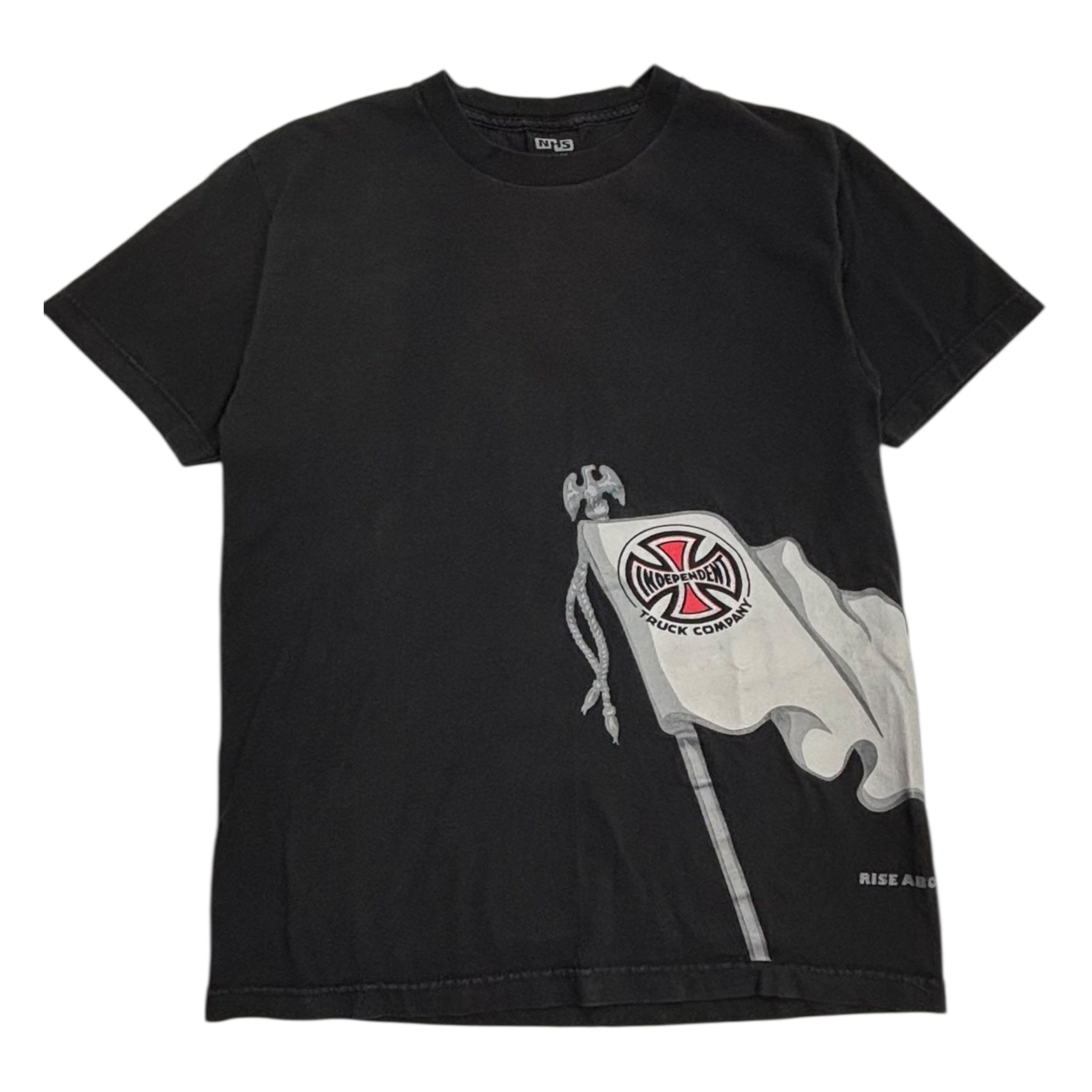 Vintage Y2K Independent Truck Company Flag T-Shirt Black