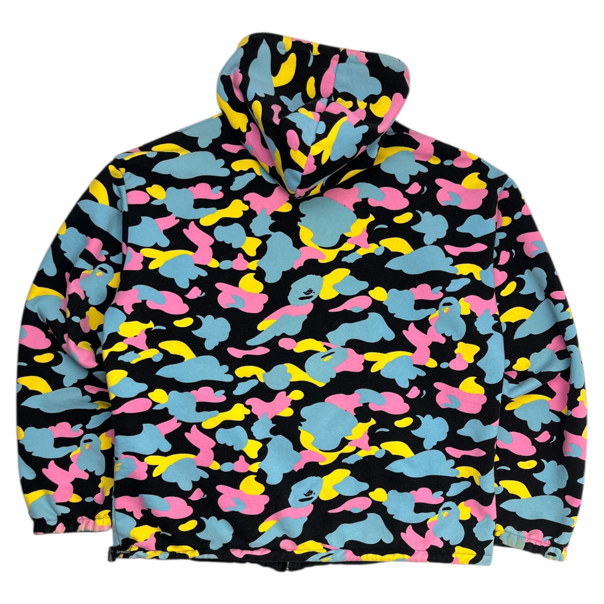 A Bathing Ape Cotton Candy Camo Reversible Pocket Zip Up Jacket