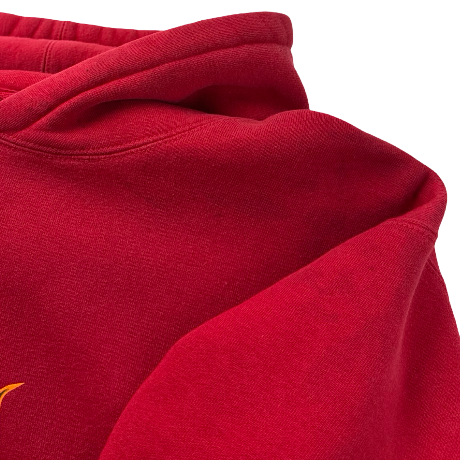 Y2K No Fear Flame Sleeve Hoodie Red