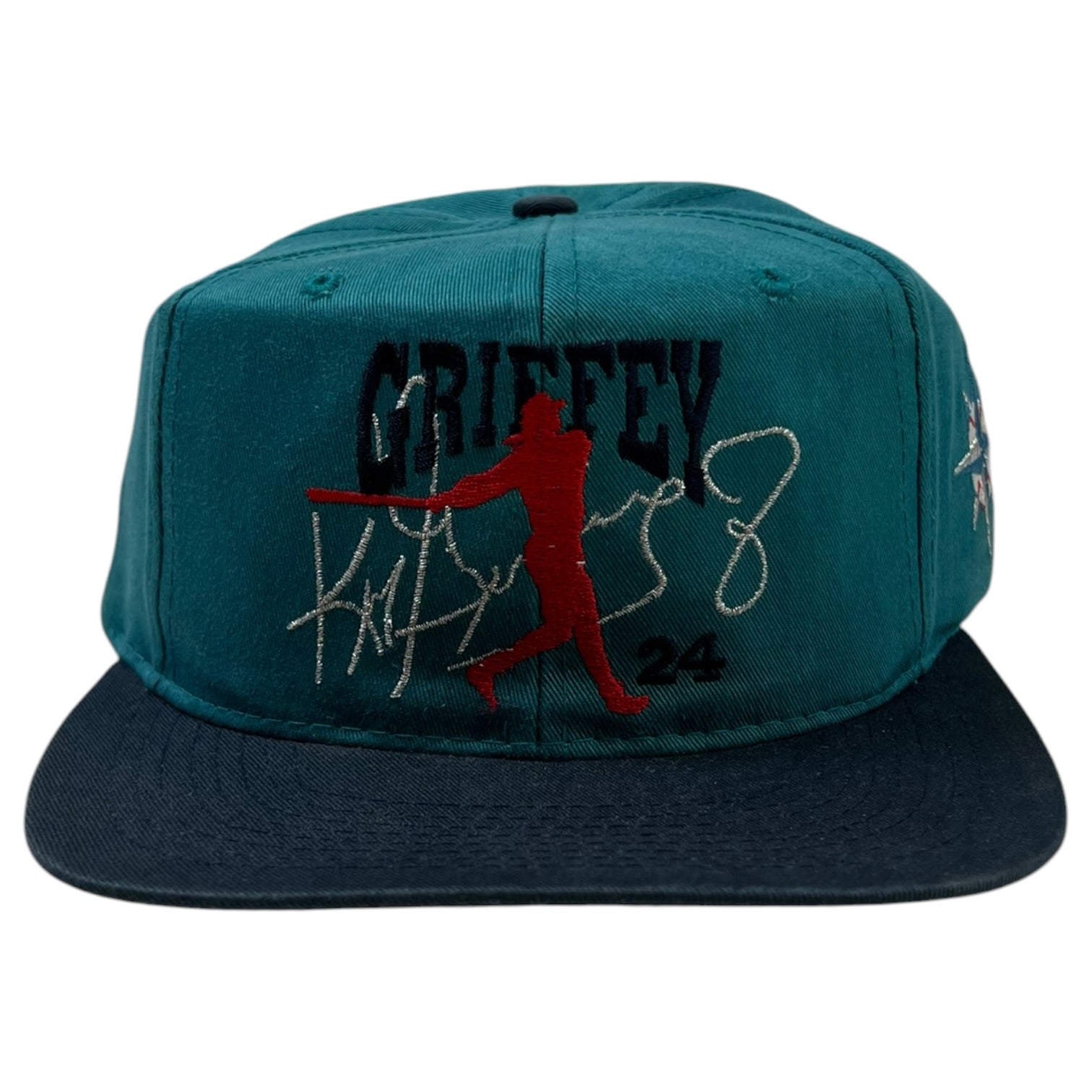 Vintage 90’s Seattle Mariners Ken Griffey Jr. Snapback Hat Turquoise