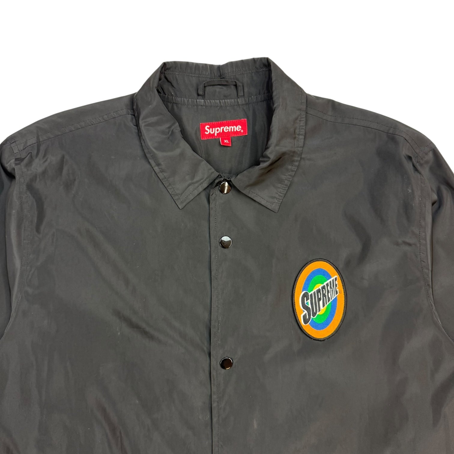 Supreme Spin Logo Coach Jacket Black