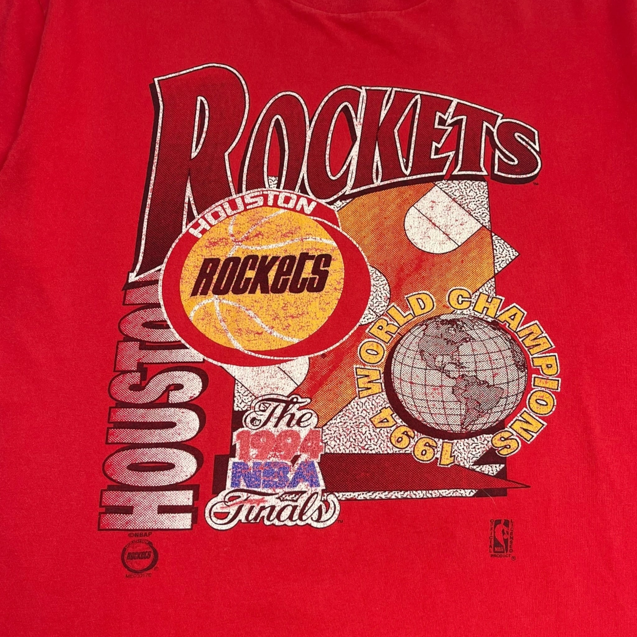 1994 Houston Rockets Short Sleeve T-Shirt Red