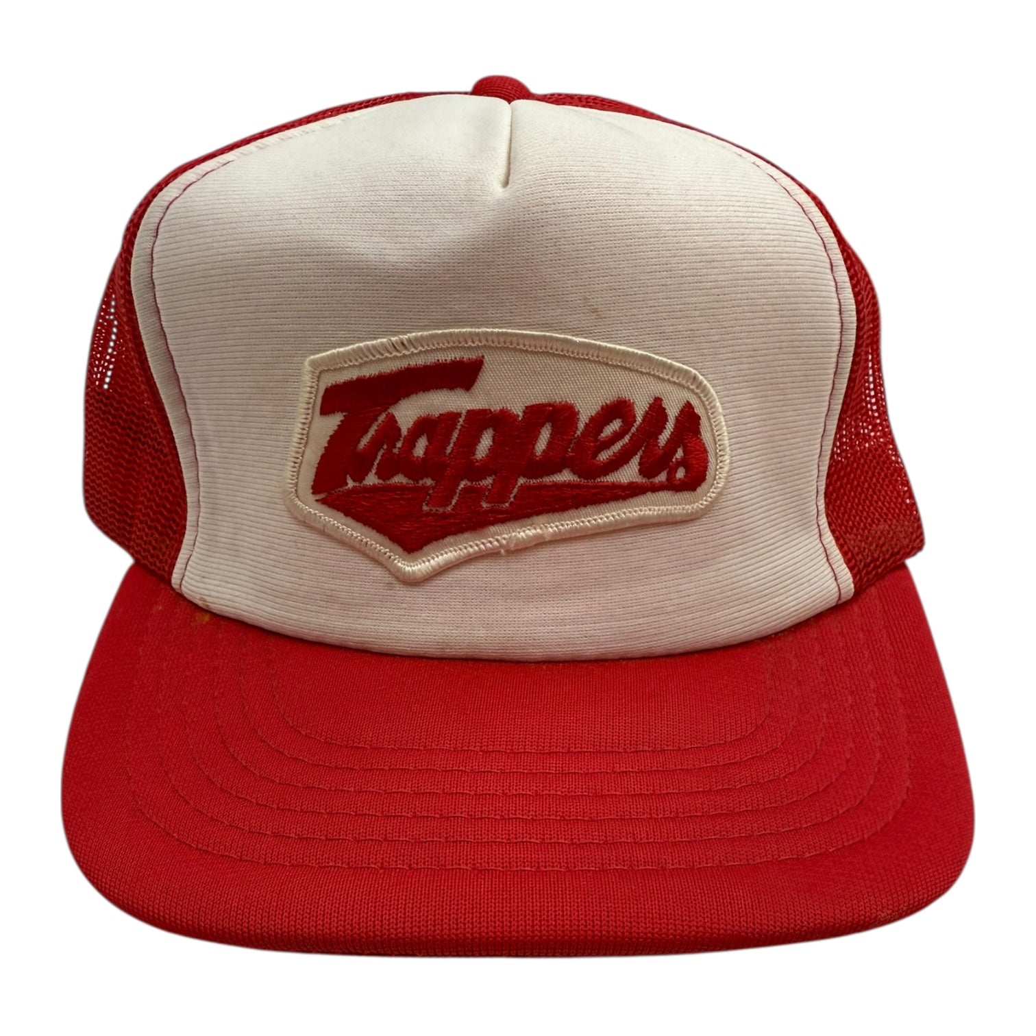 Vintage Edmonton Trappers Trucker Hat Red