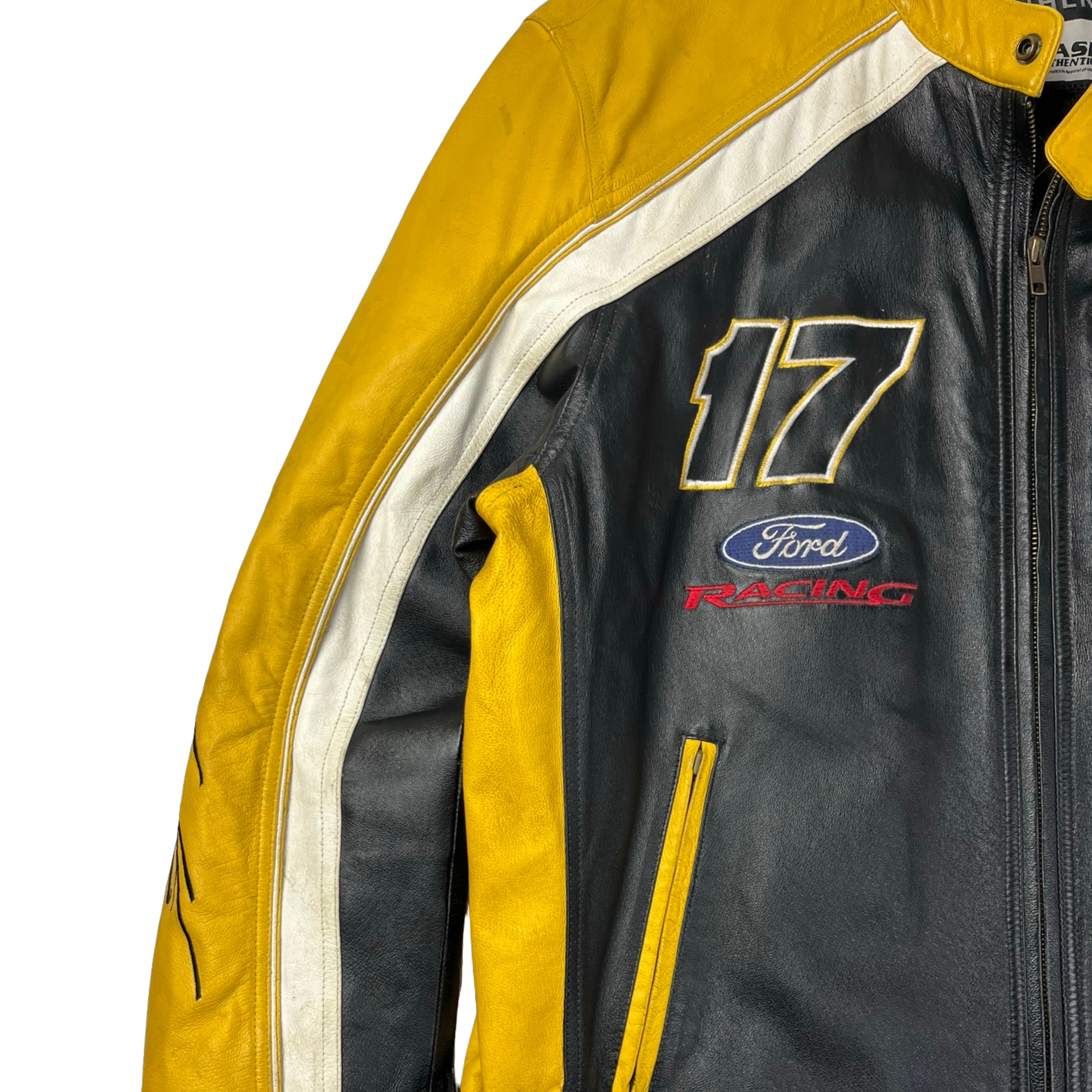 Vintage Chase Authentics Matt Kenseth Leather Dewalt NASCAR Jacket