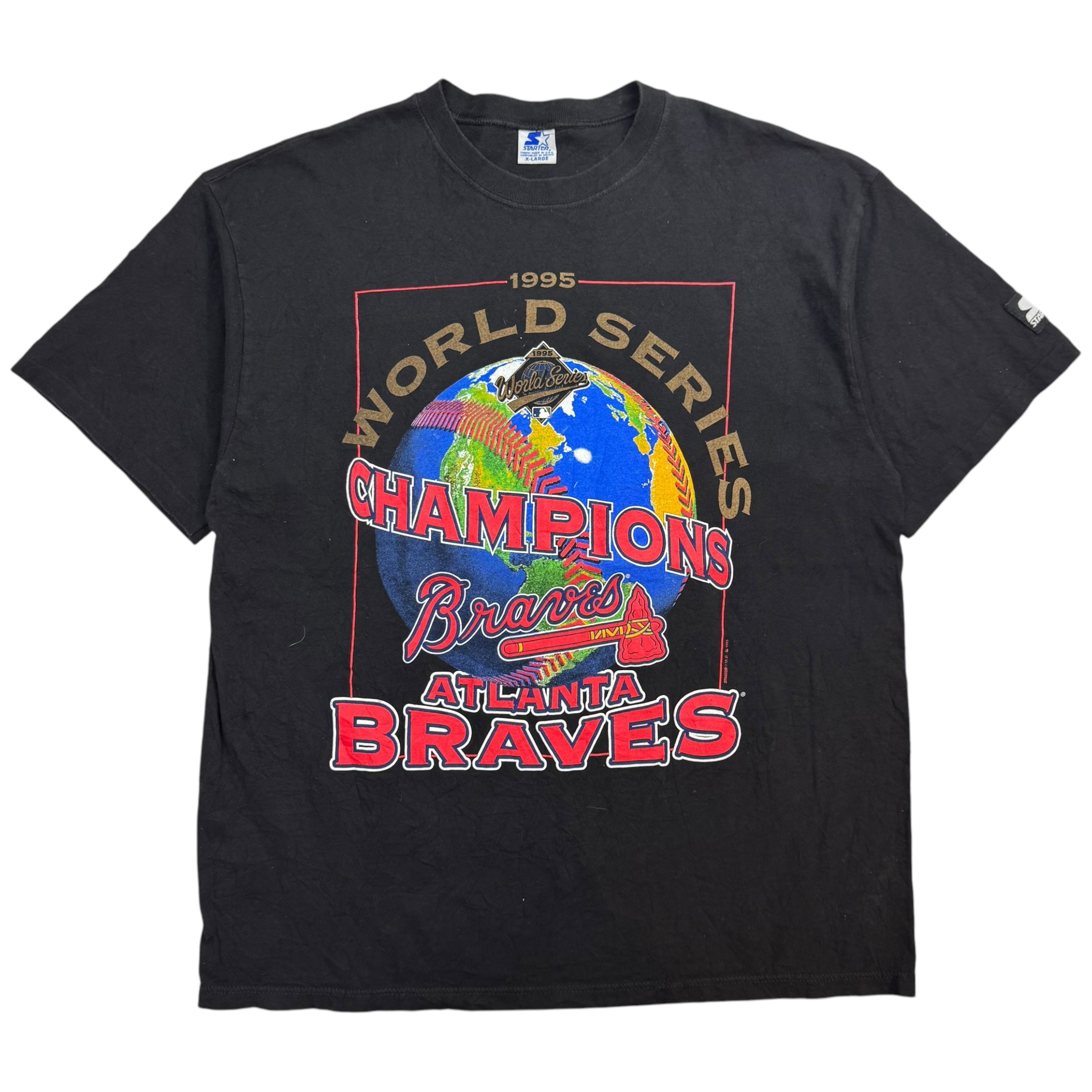 1995 Atlanta Braves World Series Champions Tee Black