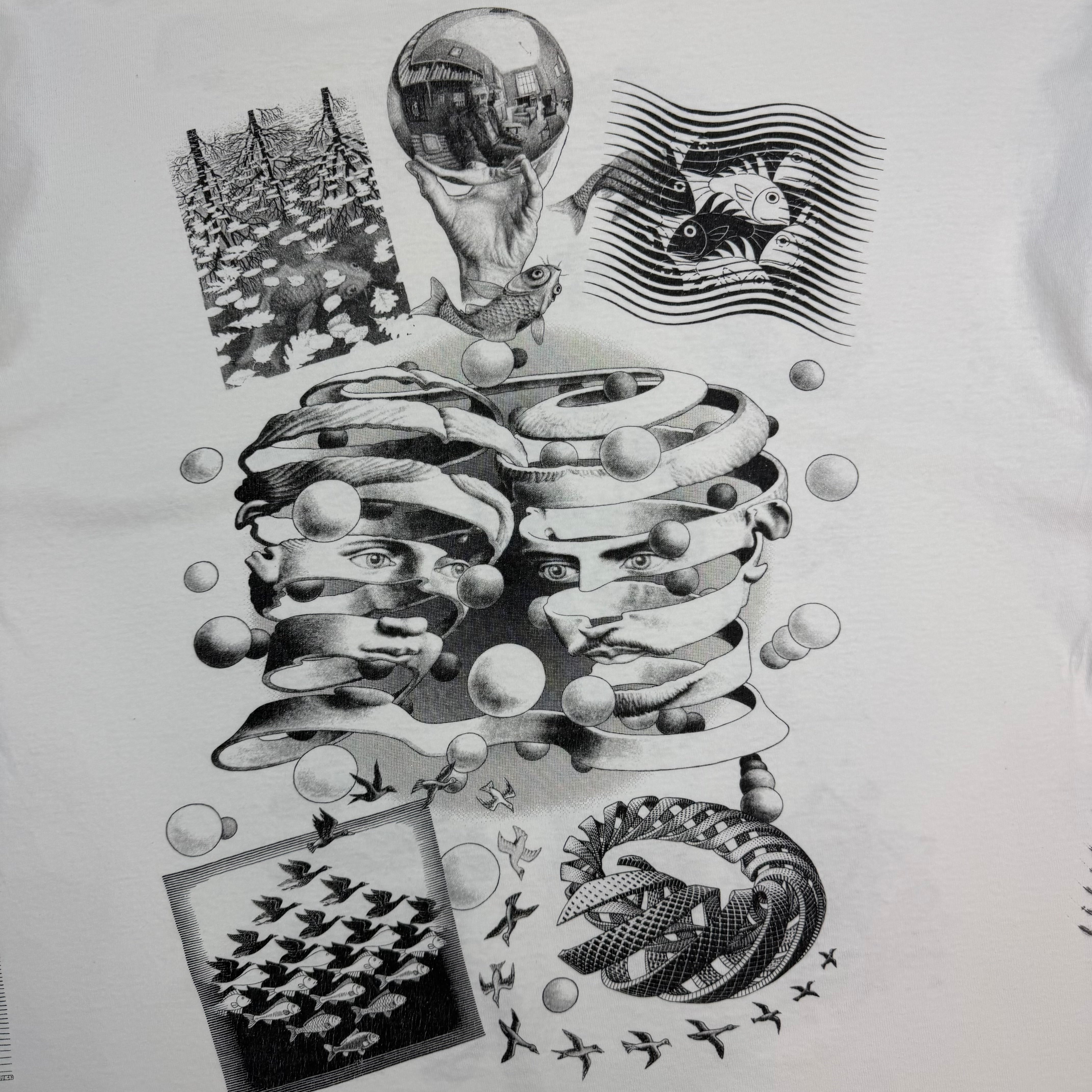1991 M.C. Esther All Over Print “1898-1972” Tee White