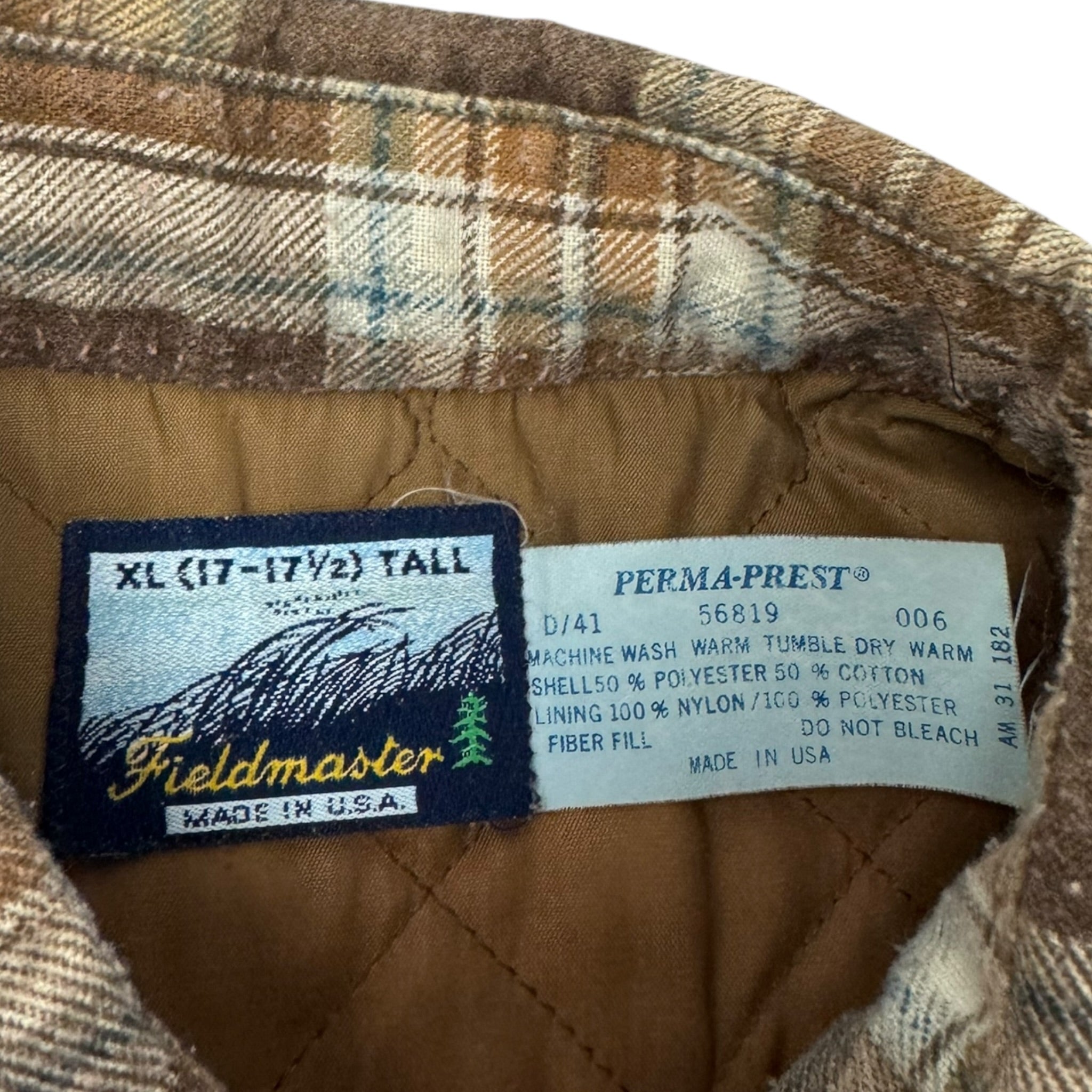 Vintage Fieldmans Quilted Flannel Button Up