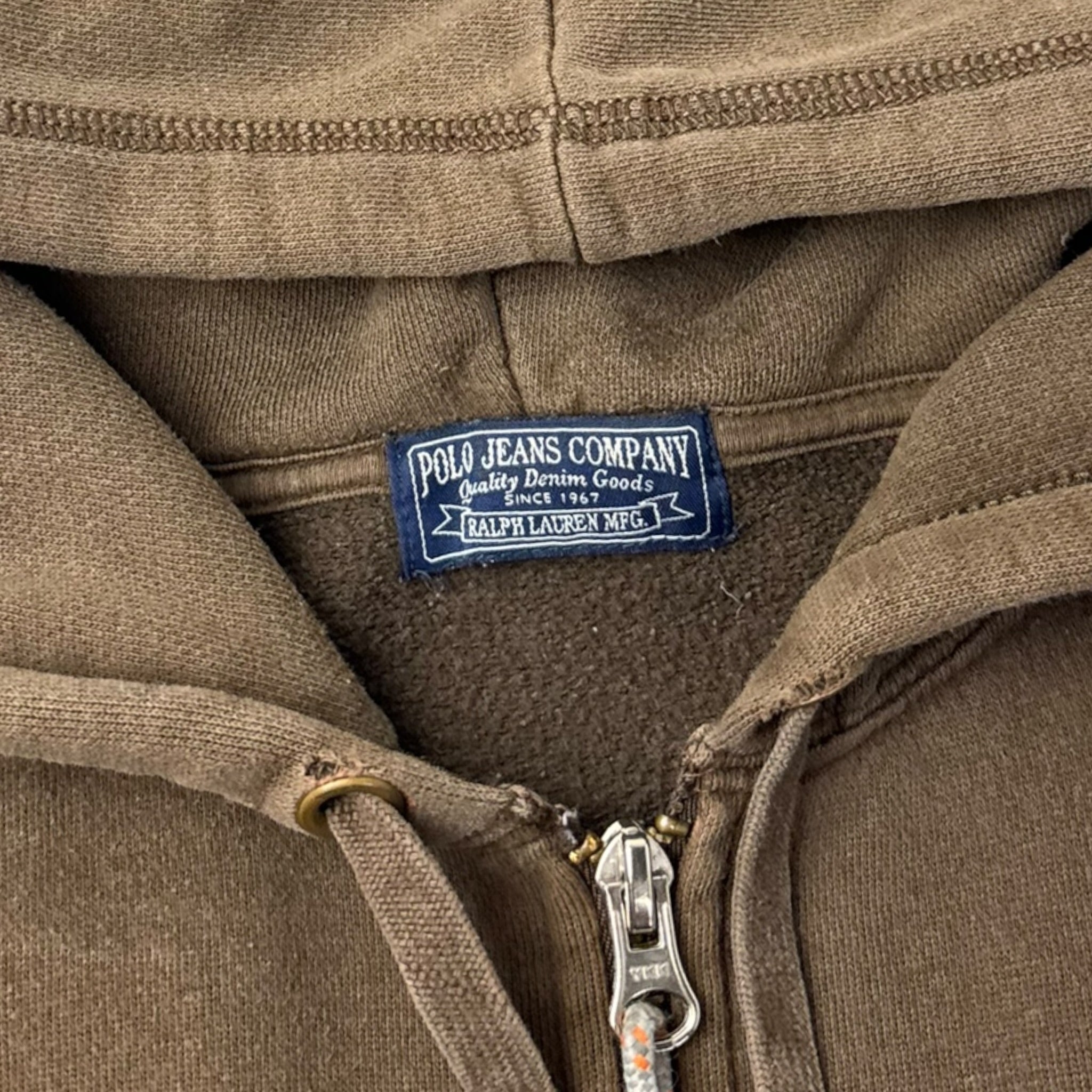Polo Ralph Lauren RL ‘67 Zip Up Hoodie Brown