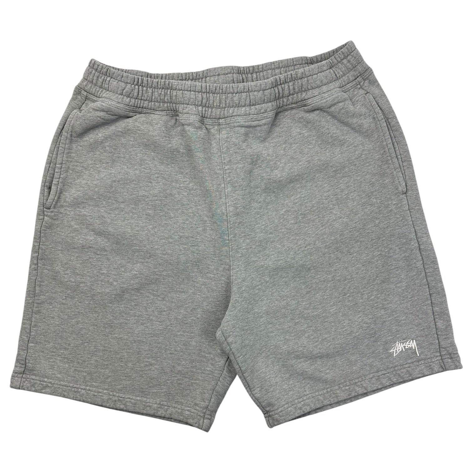 Stussy Stock Logo Fleece Shorts Grey