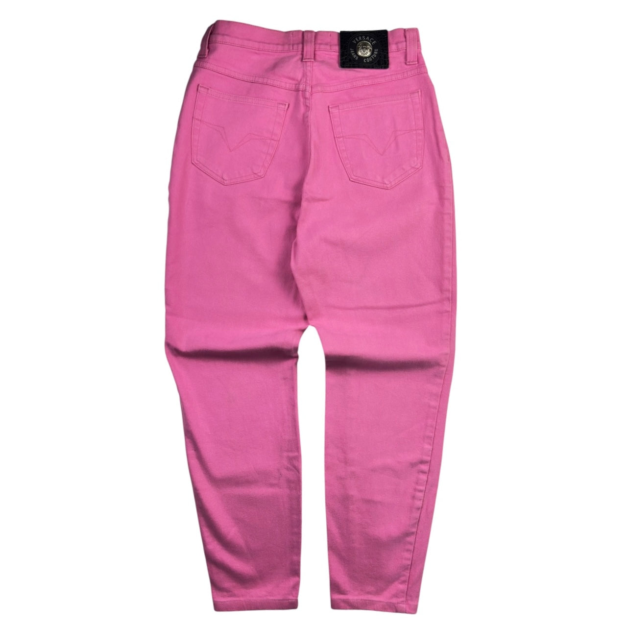 (W) Vintage Versace High Waisted Pants Pink