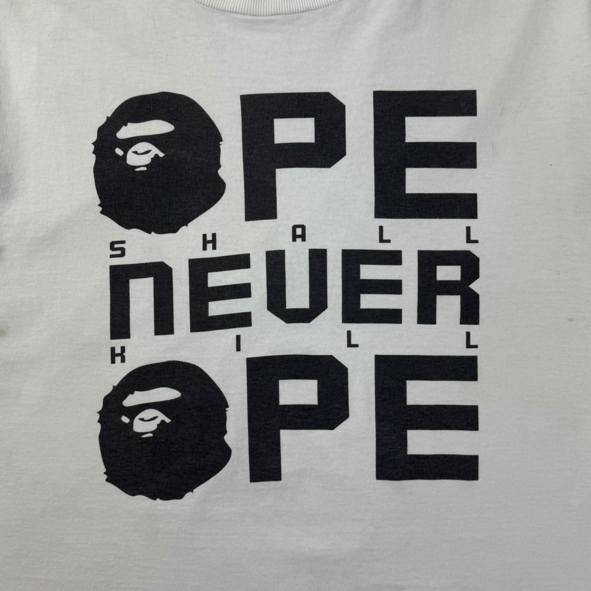 BAPE Ape Shall Never Kill Ape Tee White
