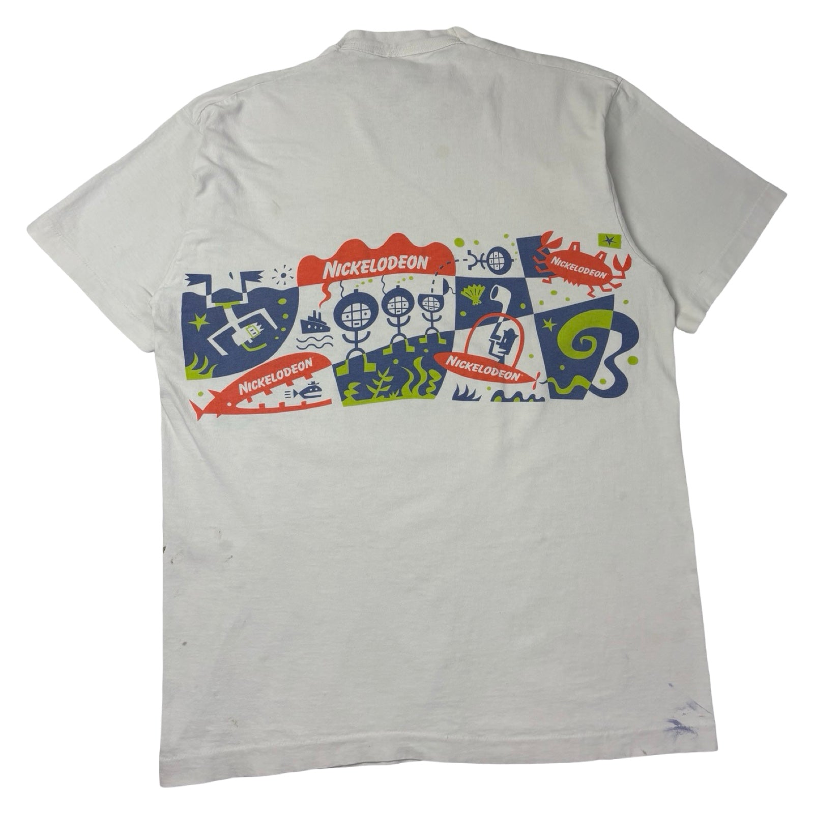 Vintage Nickelodeon Space Themed T-Shirt White