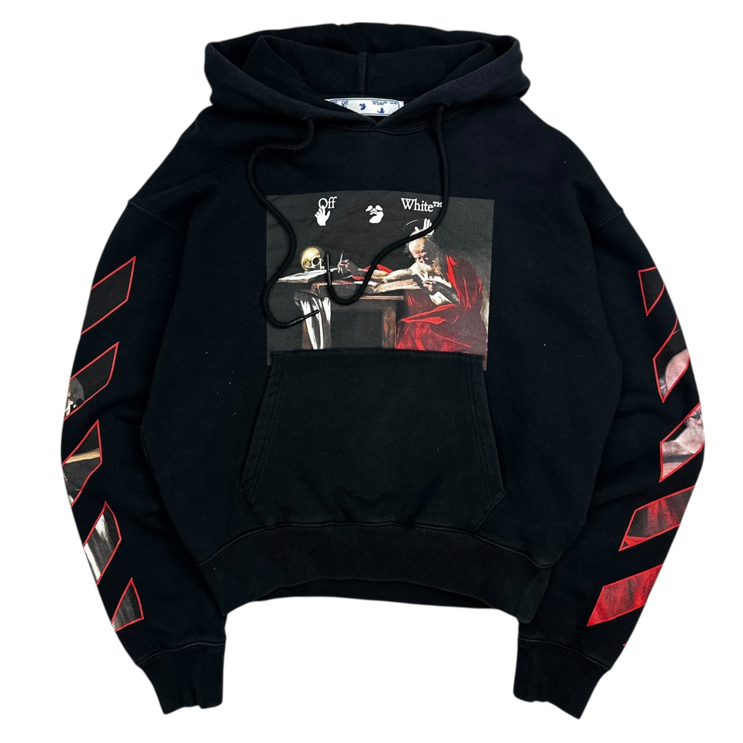 Off-White Caravaggio Diag Sleeve Hoodie Black