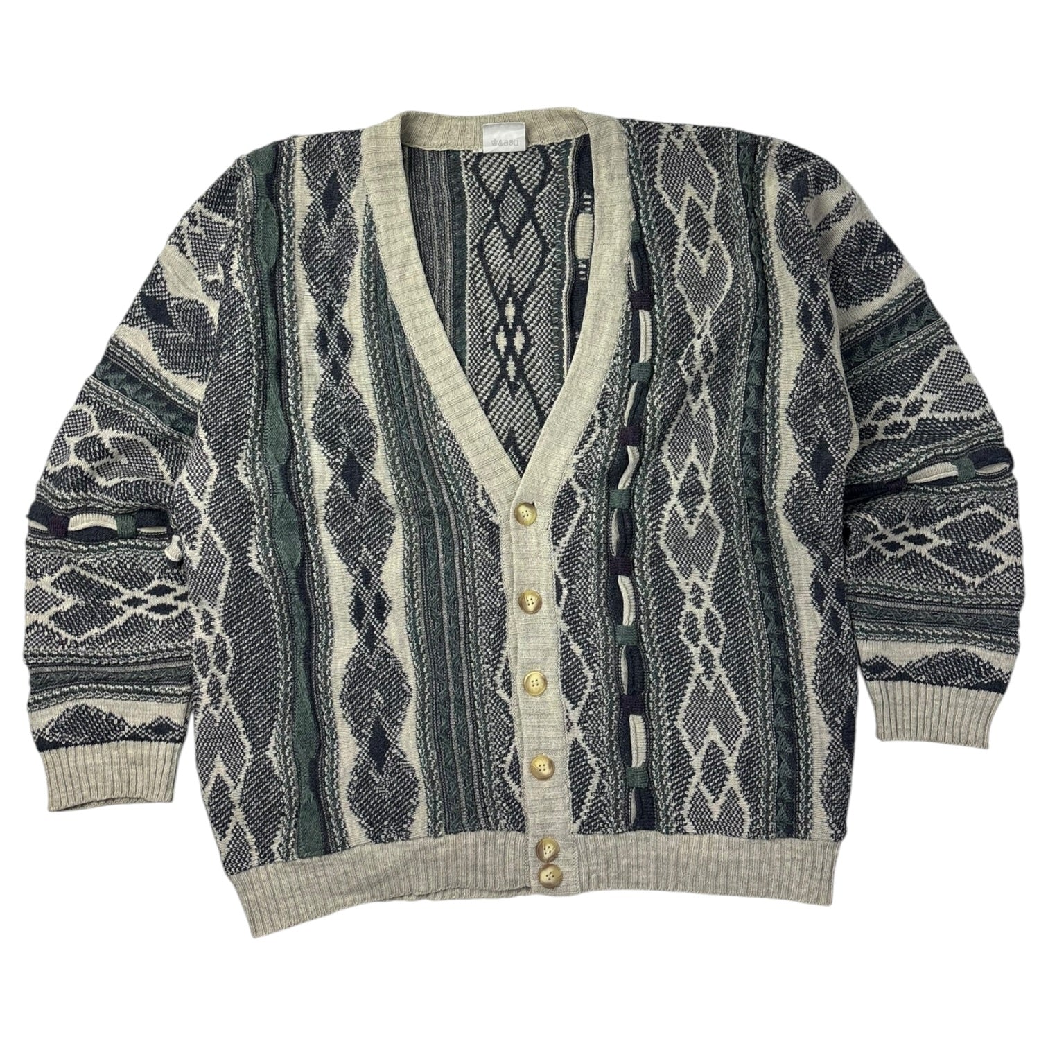 Vintage Anvito 3D Knit Cardigan Sweater