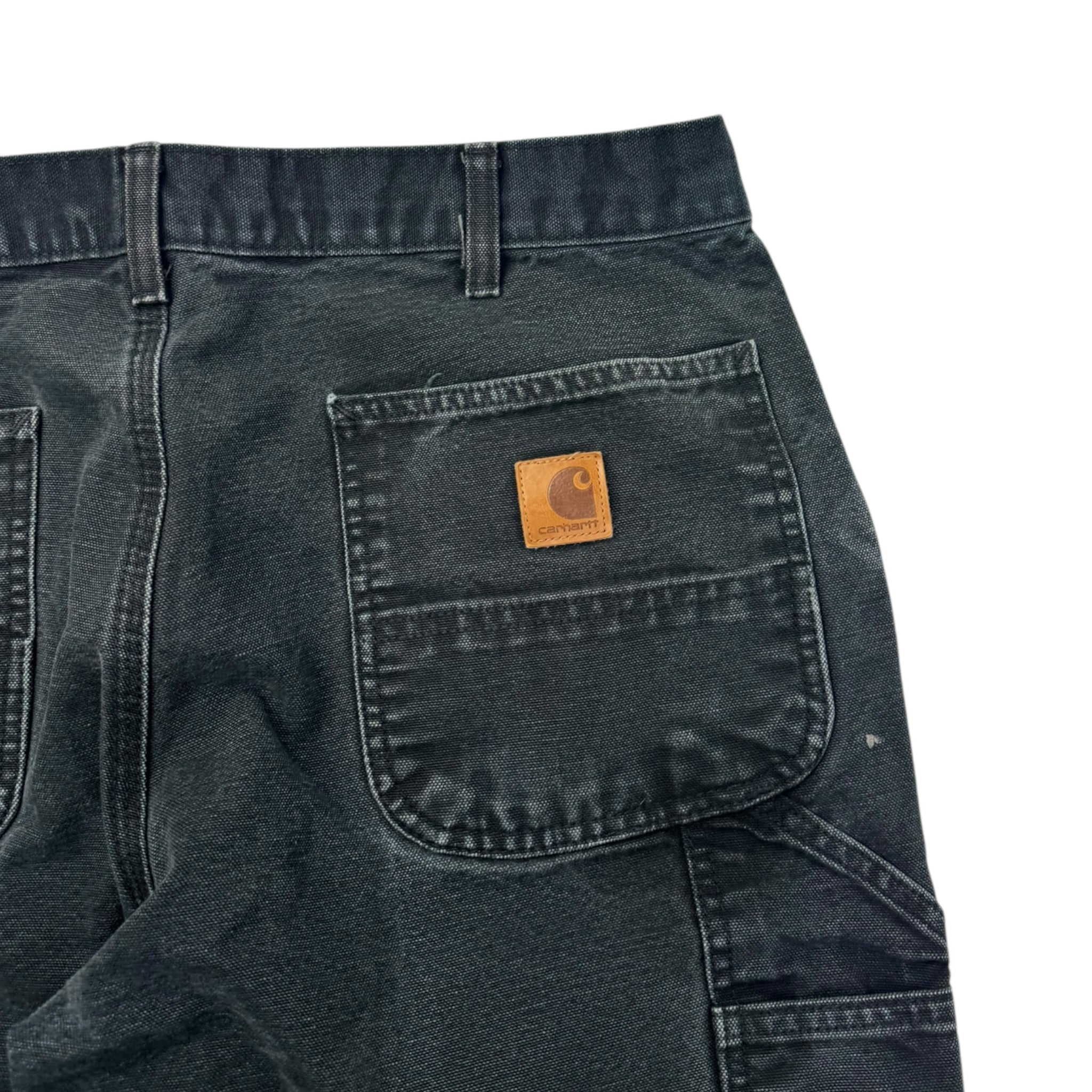 Vintage Carhartt Canvas Carpenter Bottoms Faded Black