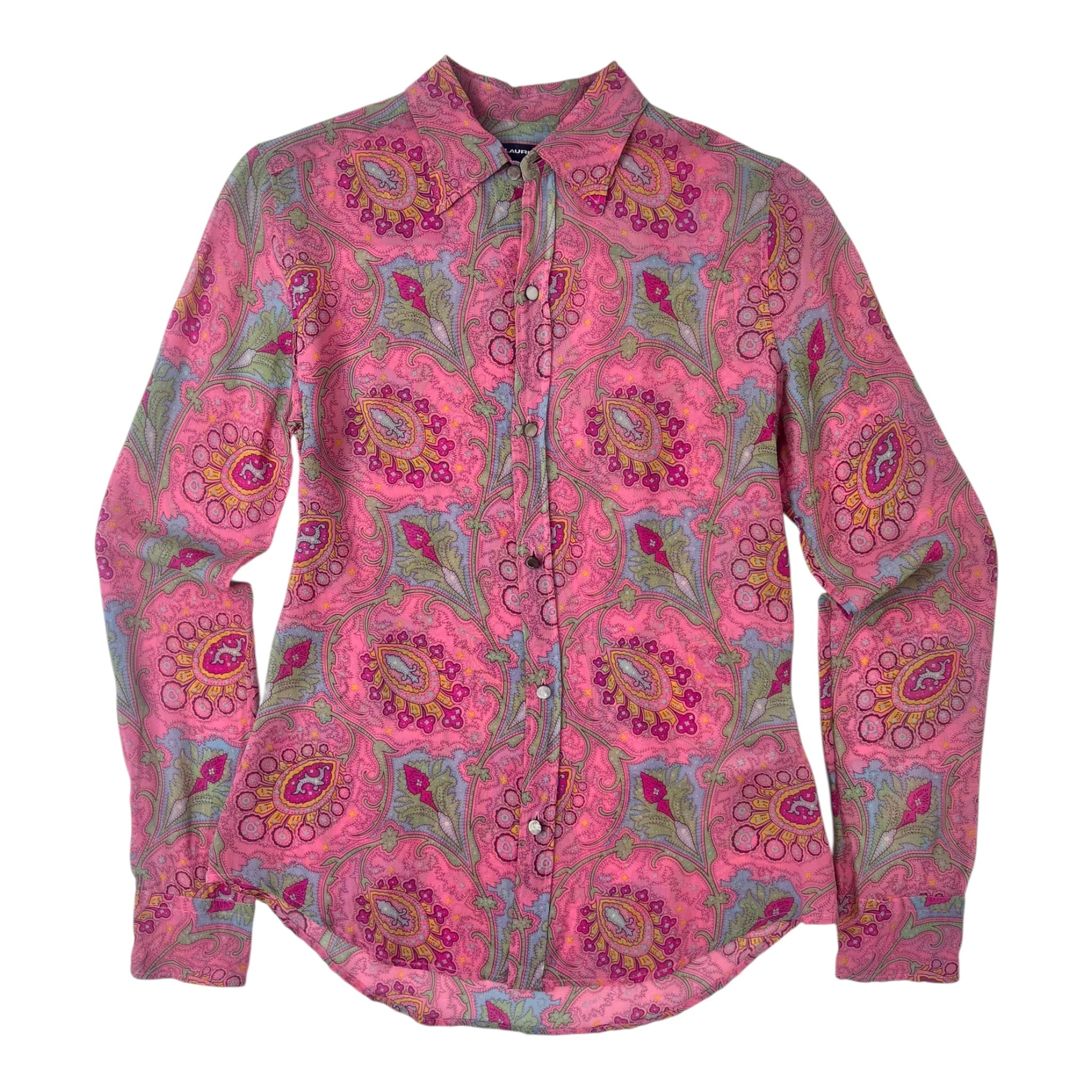 (W) Vintage Ralph Lauren Sport Paisley Button Up