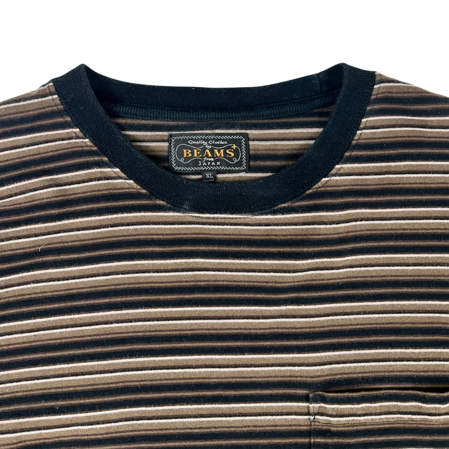 Beams Plus Multi Stripe Pocket T-Shirt