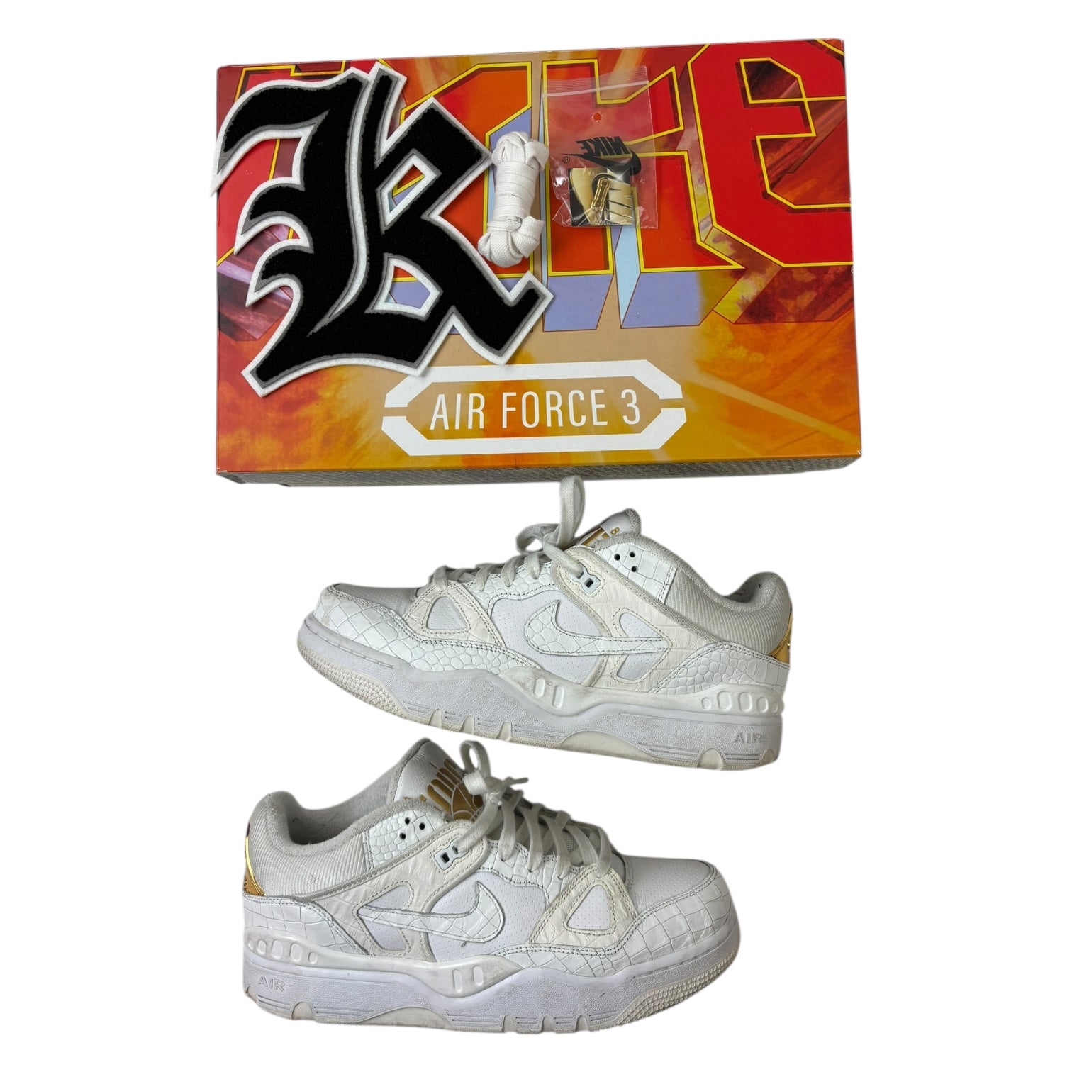 Nigo x Nike Air Force 3 Low SP White Metallic Gold (Used)