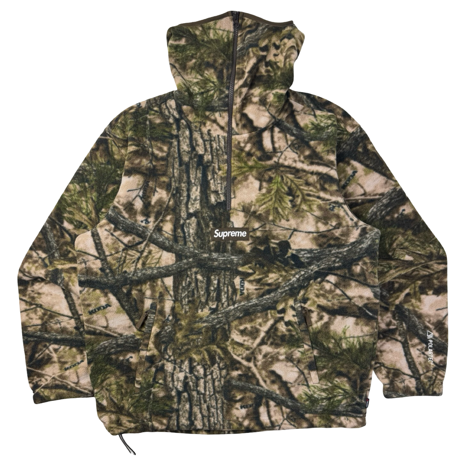 Supreme Polartec Face Mask Half Zip Hooded Sweatshirt Realtree AP Camo