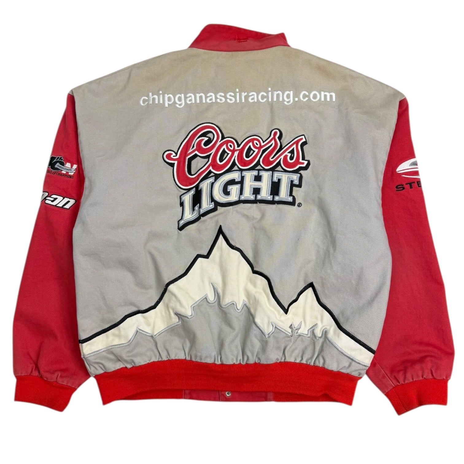 Vintage NASCAR Coors Light Racing Jacket Red/Grey