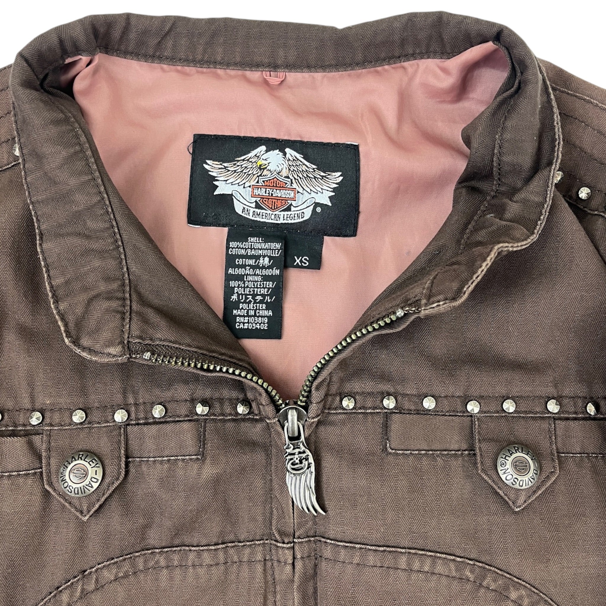 Harley-Davidson Tempest Canvas Riding Jacket Brown