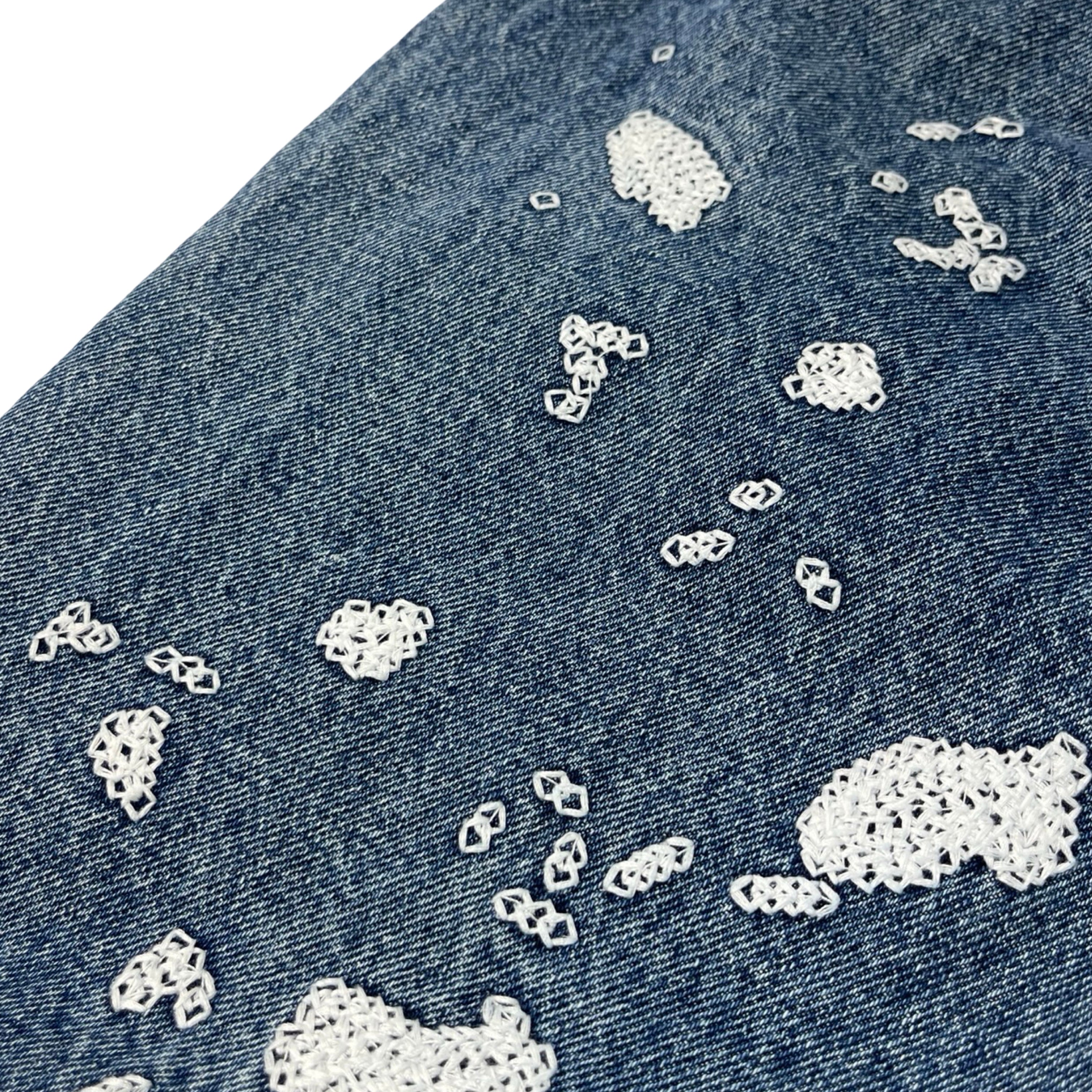 Fugazi Chain Splatter Denim Blue