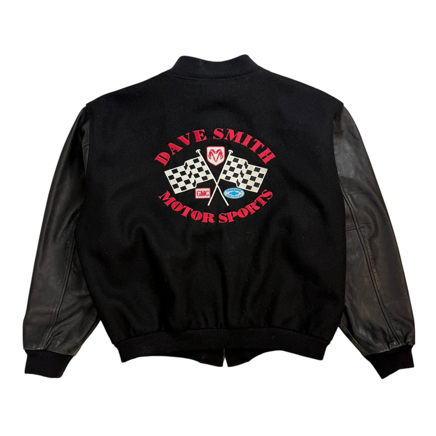 Vintage Dave Smith Motorsports Bomber Jacket Black