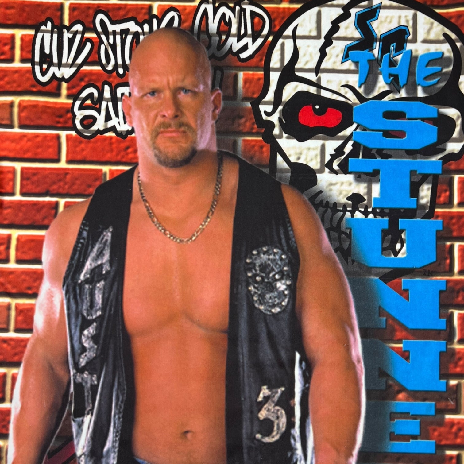 Vintage 1999 WWF Stone Cold Steve Austin Jersey Black