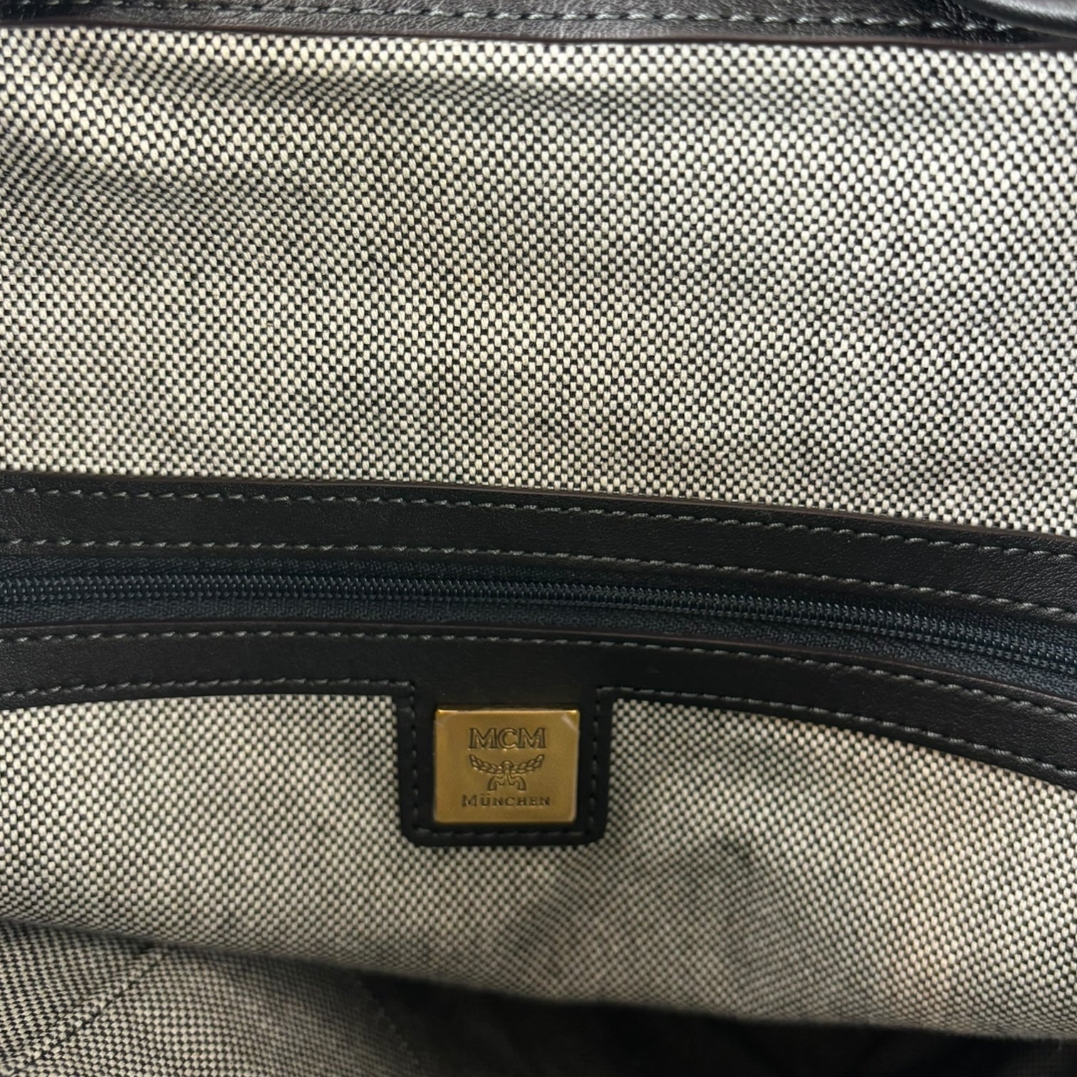 MCM Capella Alligator Embossed Leather Backpack Black