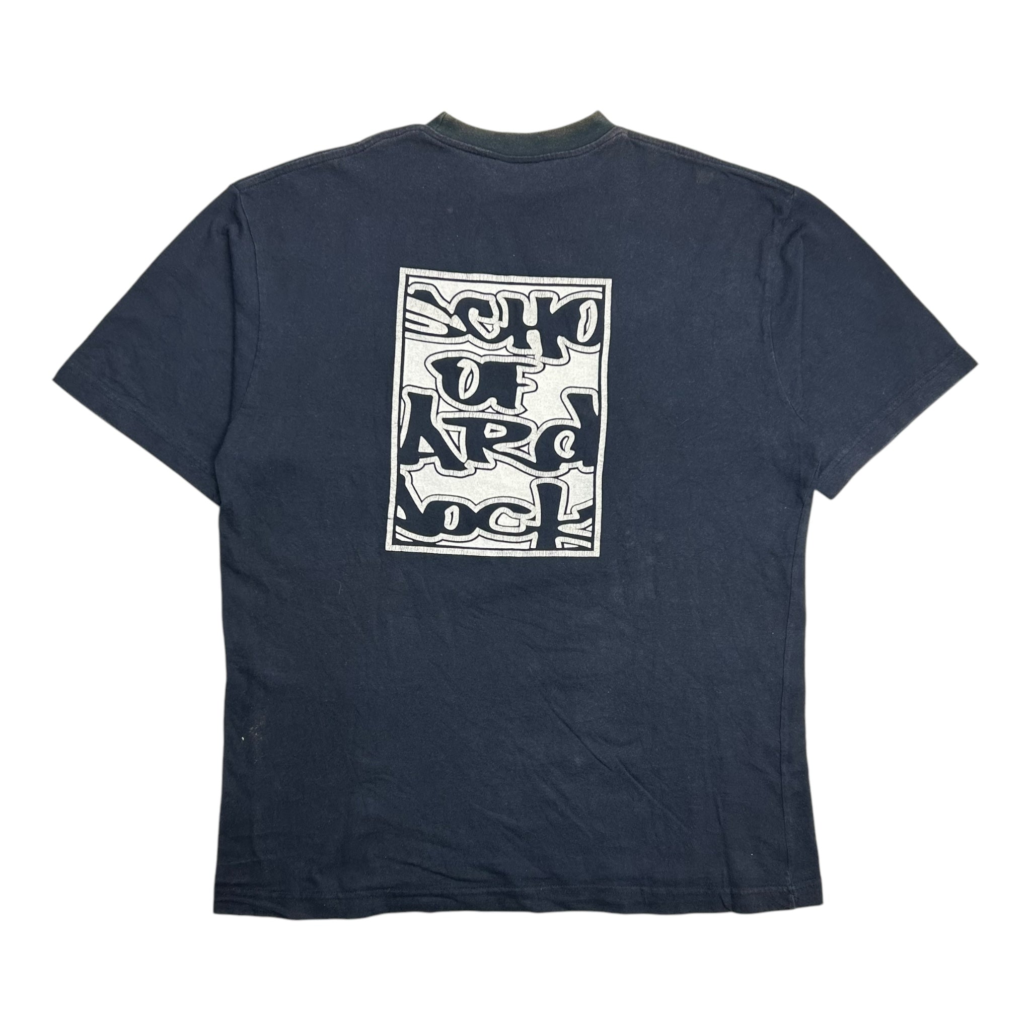 Vintage Y2K School Of Hard Knocks Tee Navy