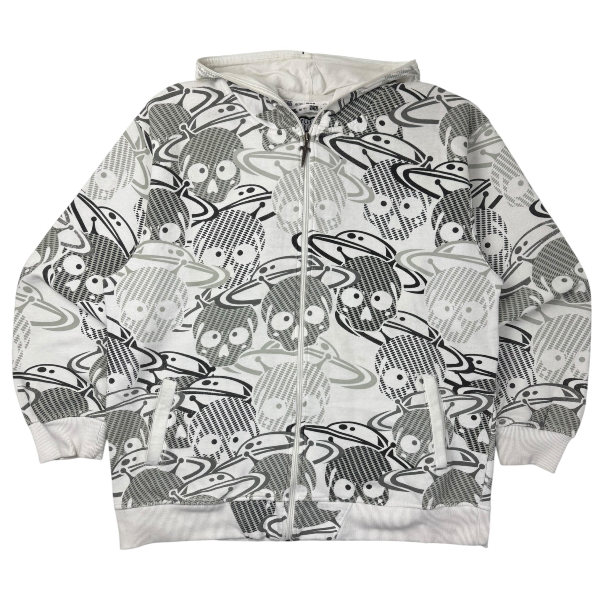 Vintage Urban Heritage Spaces & Skulls Full Zip Hoodie