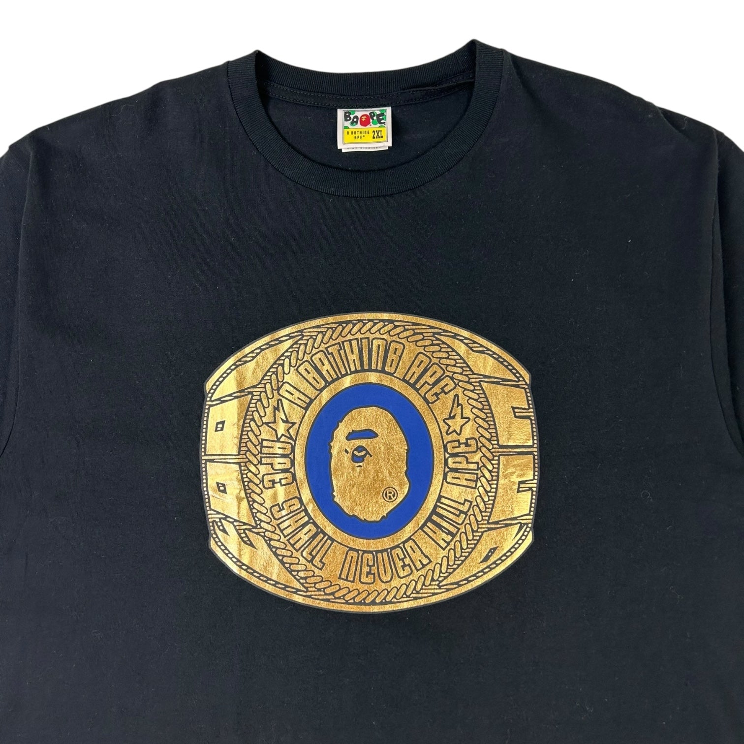 Bape Foil College Ring T-Shirt Black