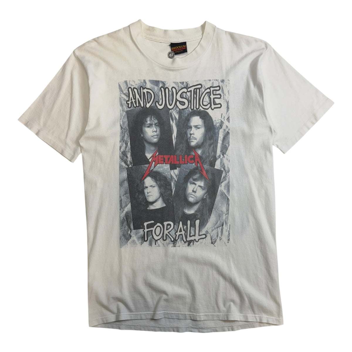 Vintage Metallica Justice For All White T-Shirt White