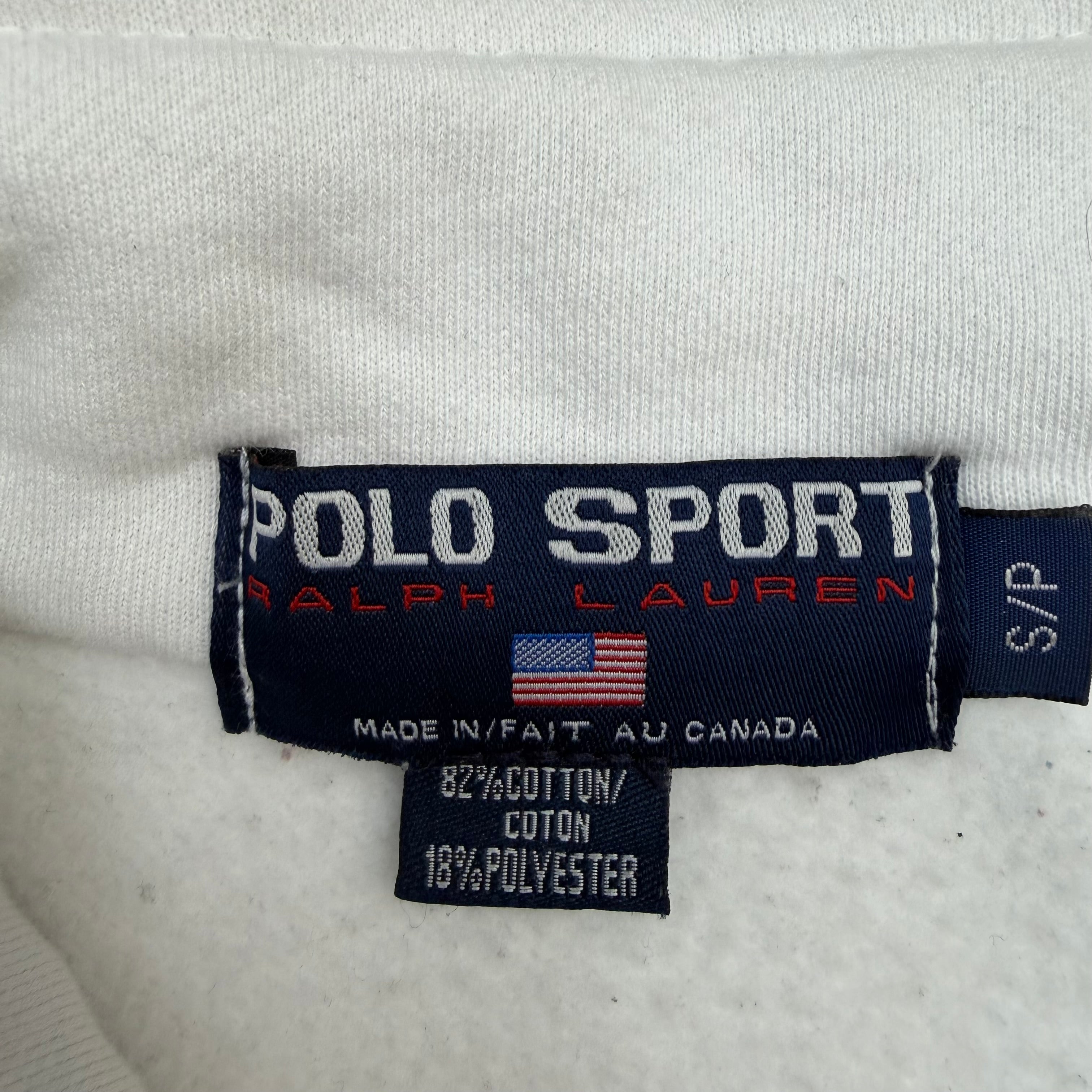 Vintage Polo Sport Ralph Lauren Quarter Zip White