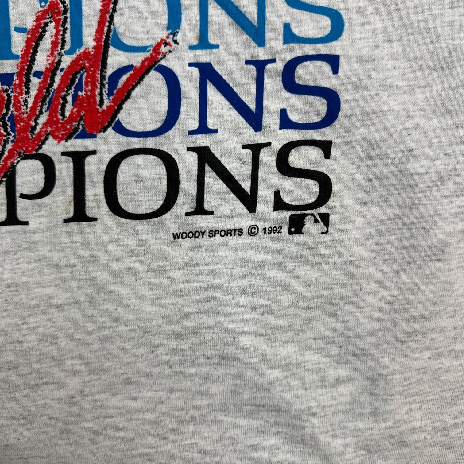 1992 Toronto Blue Jay World Champions Tee Grey