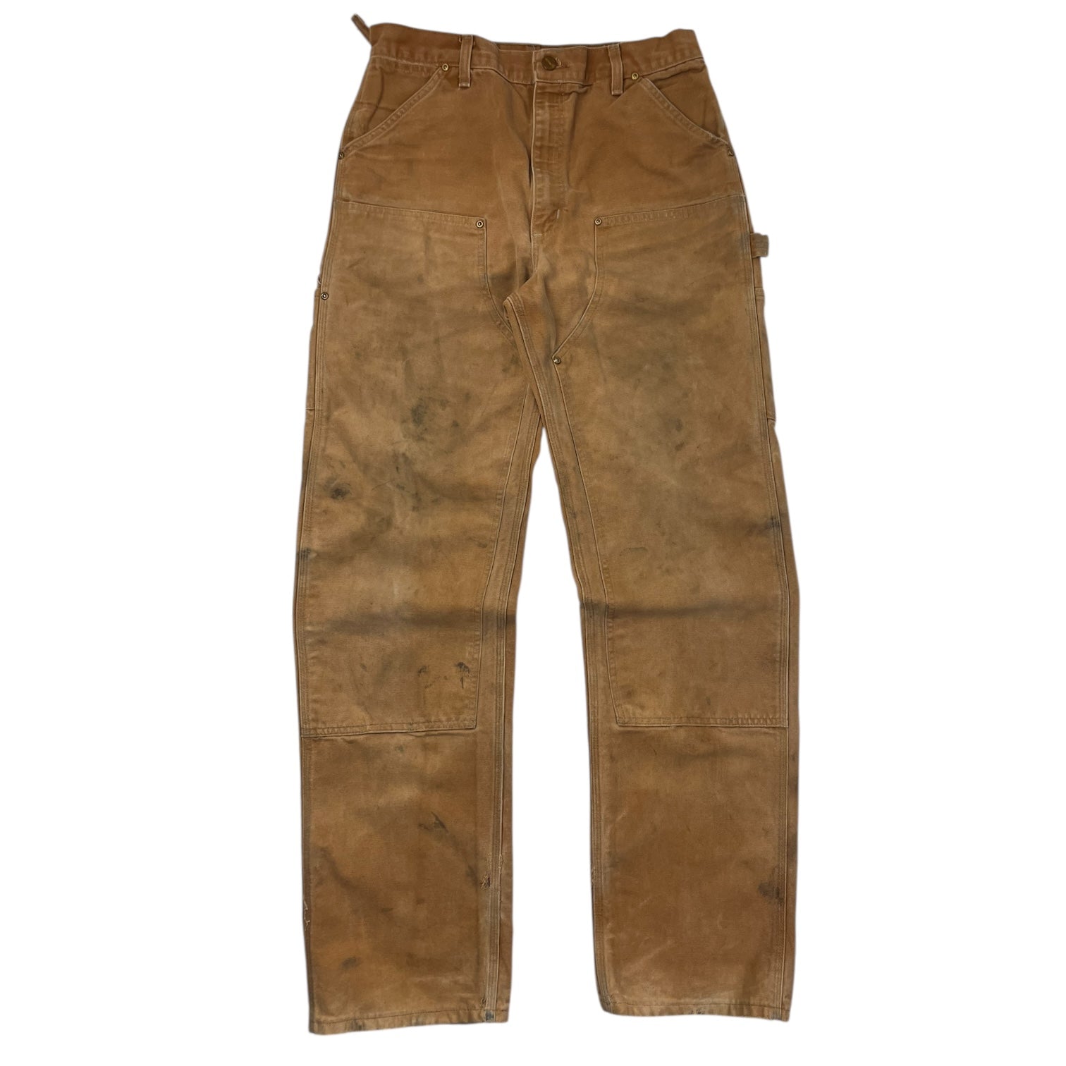 Carhartt Double Knee Work Pants Worn Tan