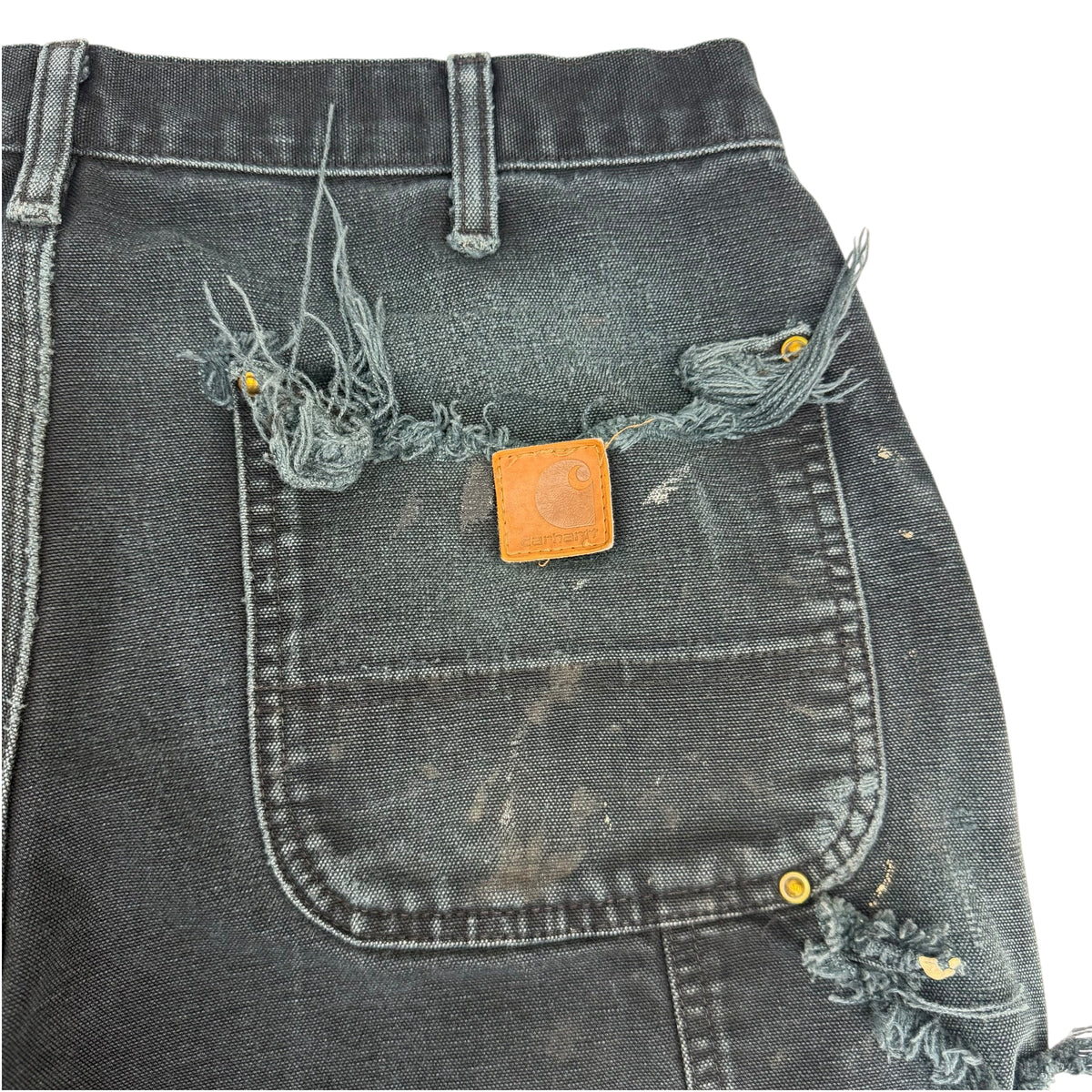 Vintage Carhartt Double Knee Distressed Pants Black
