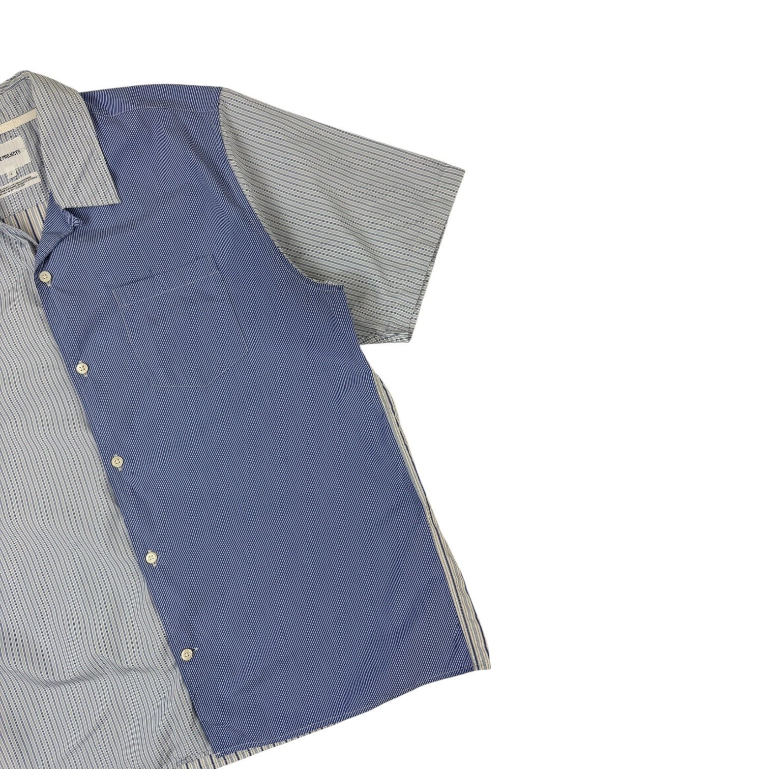 Norse Projects Carsten Poplin Button Up Shirt White/Blue