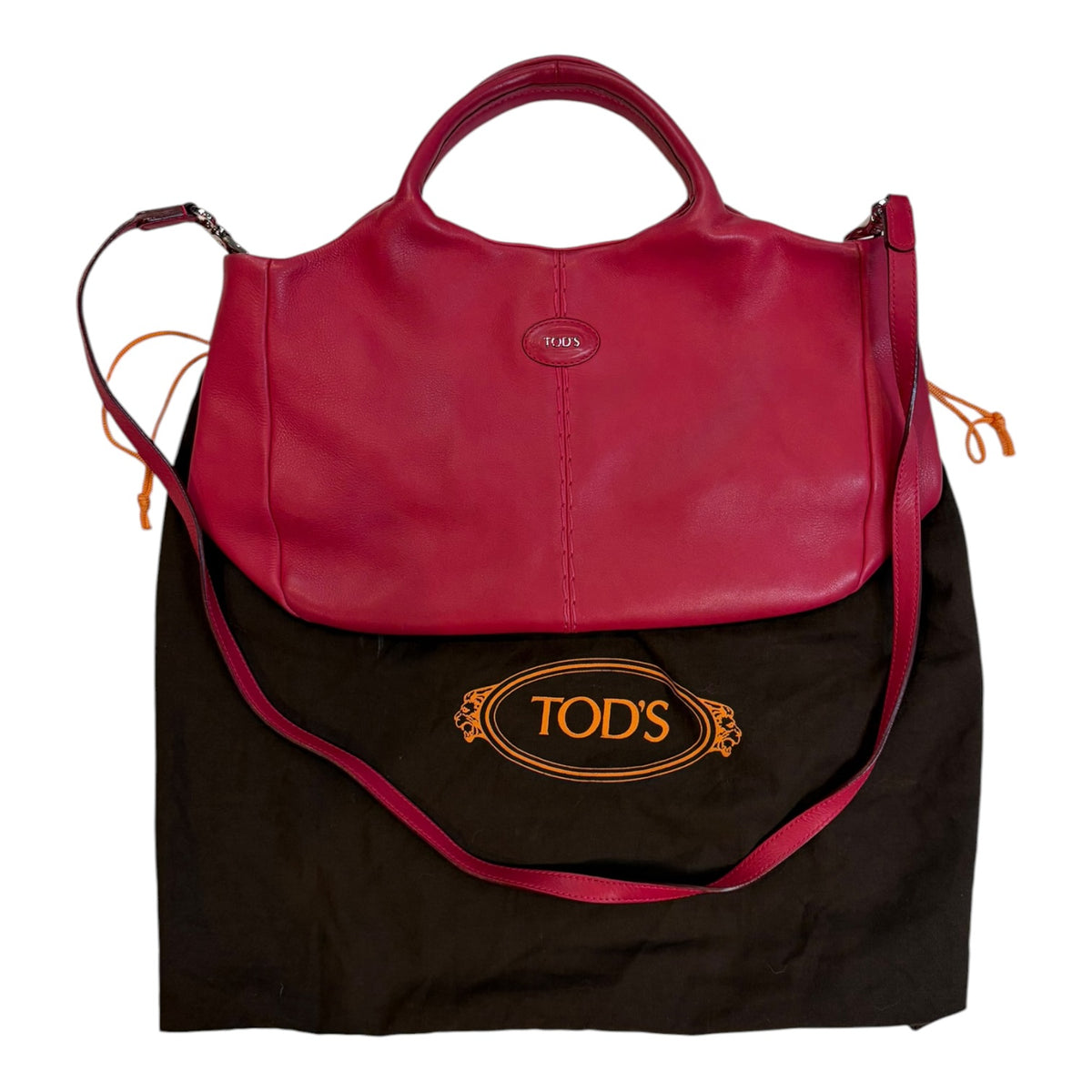 Vintage Tod’s Leather Tote Bag Pink