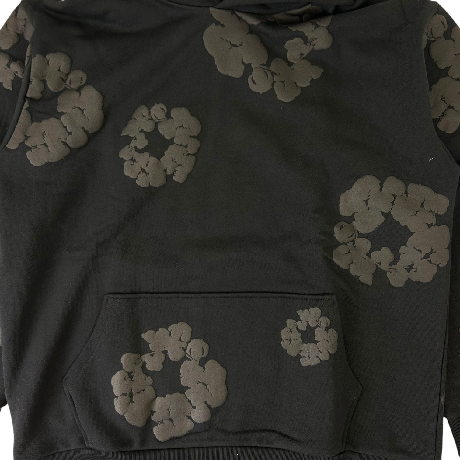 Denim Tears The Cotton Wreath Hoodie Black Monochrome