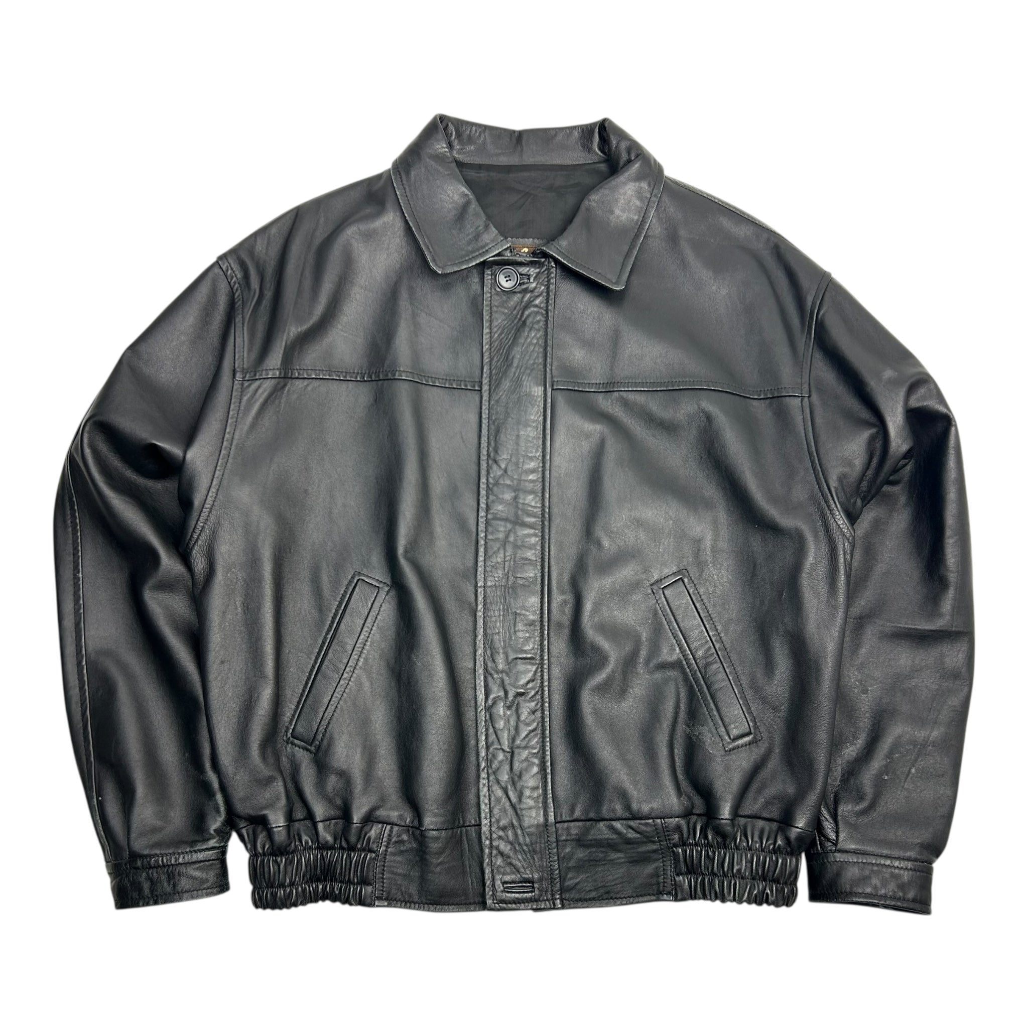 Vintage Gab Italian Leather Jacket Black