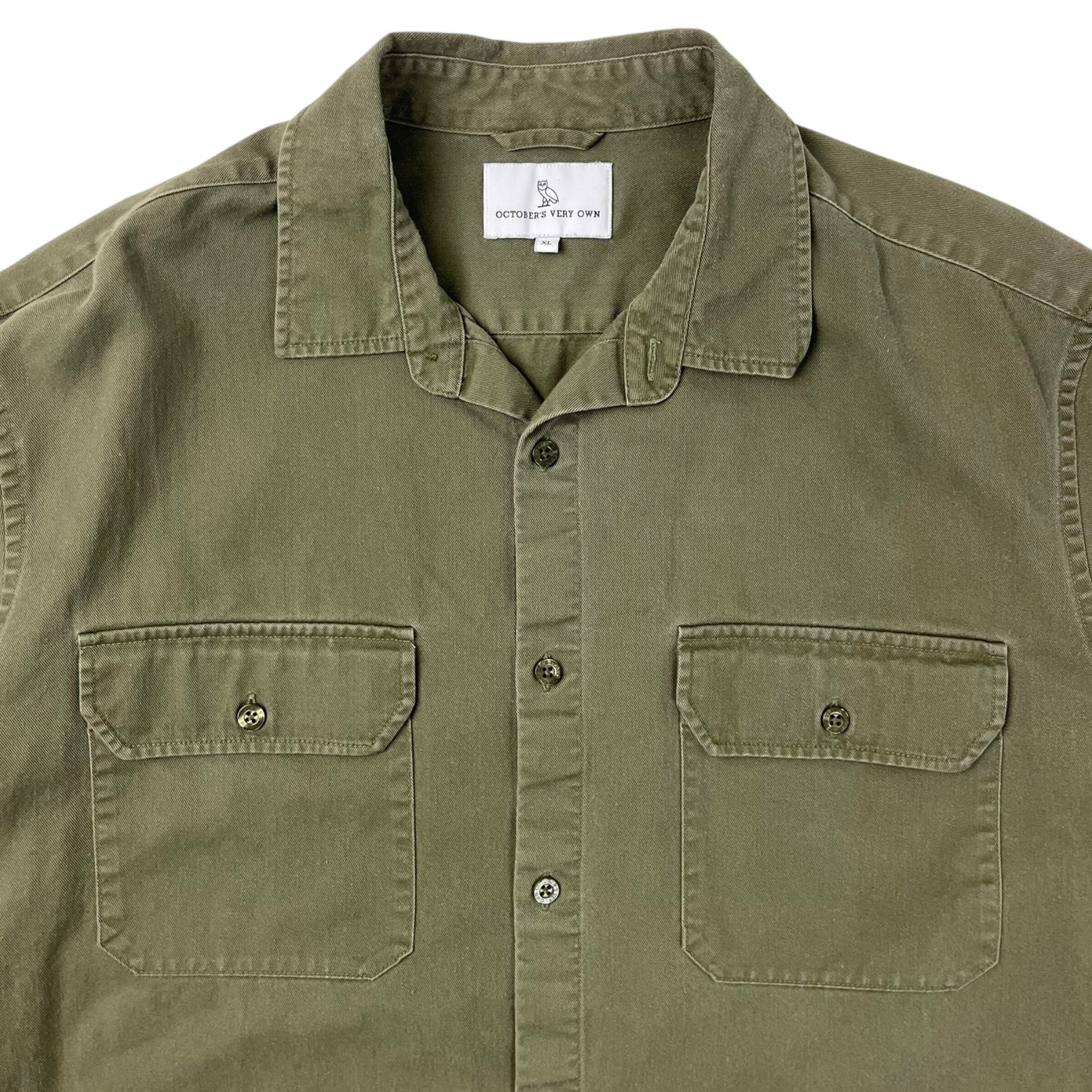 OVO Button Up Work Shirt Olive