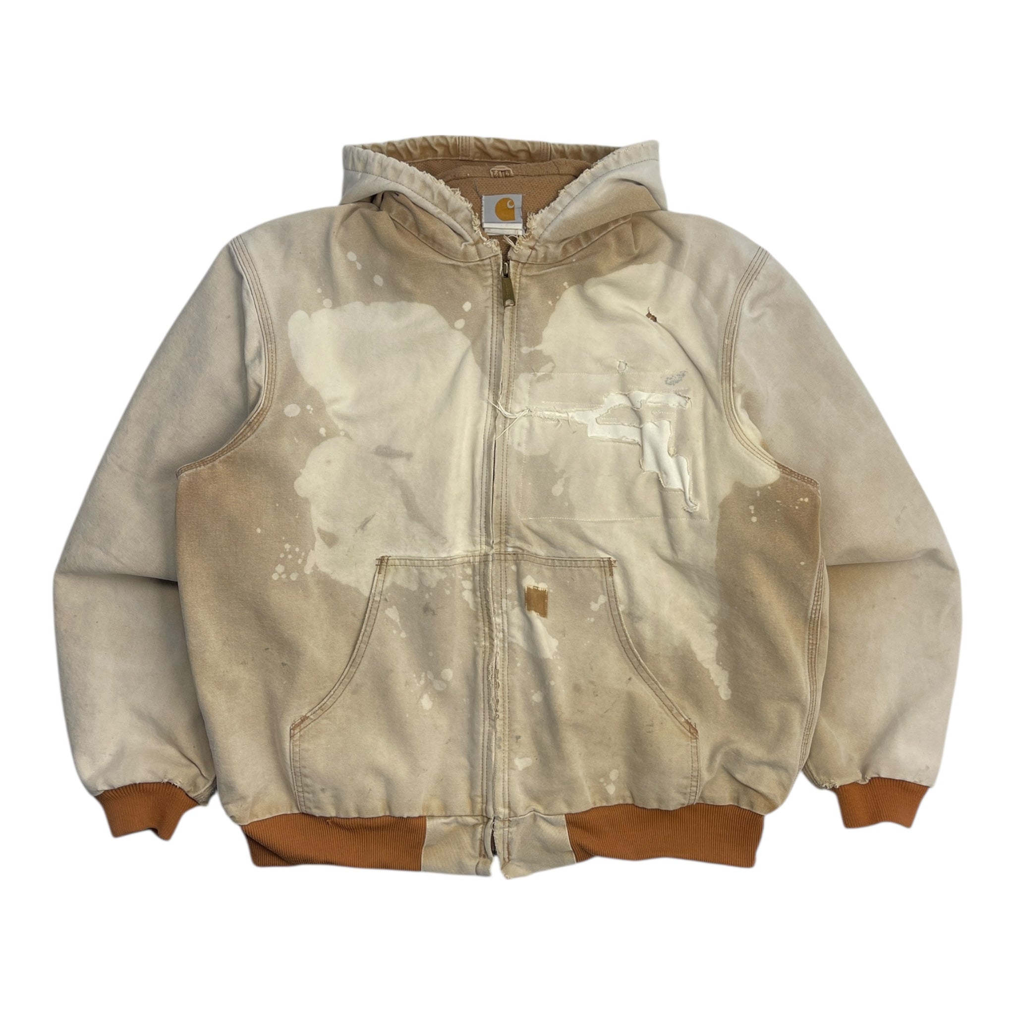 Vintage Carhartt Active Jacket Waffle Lined Faded Tan